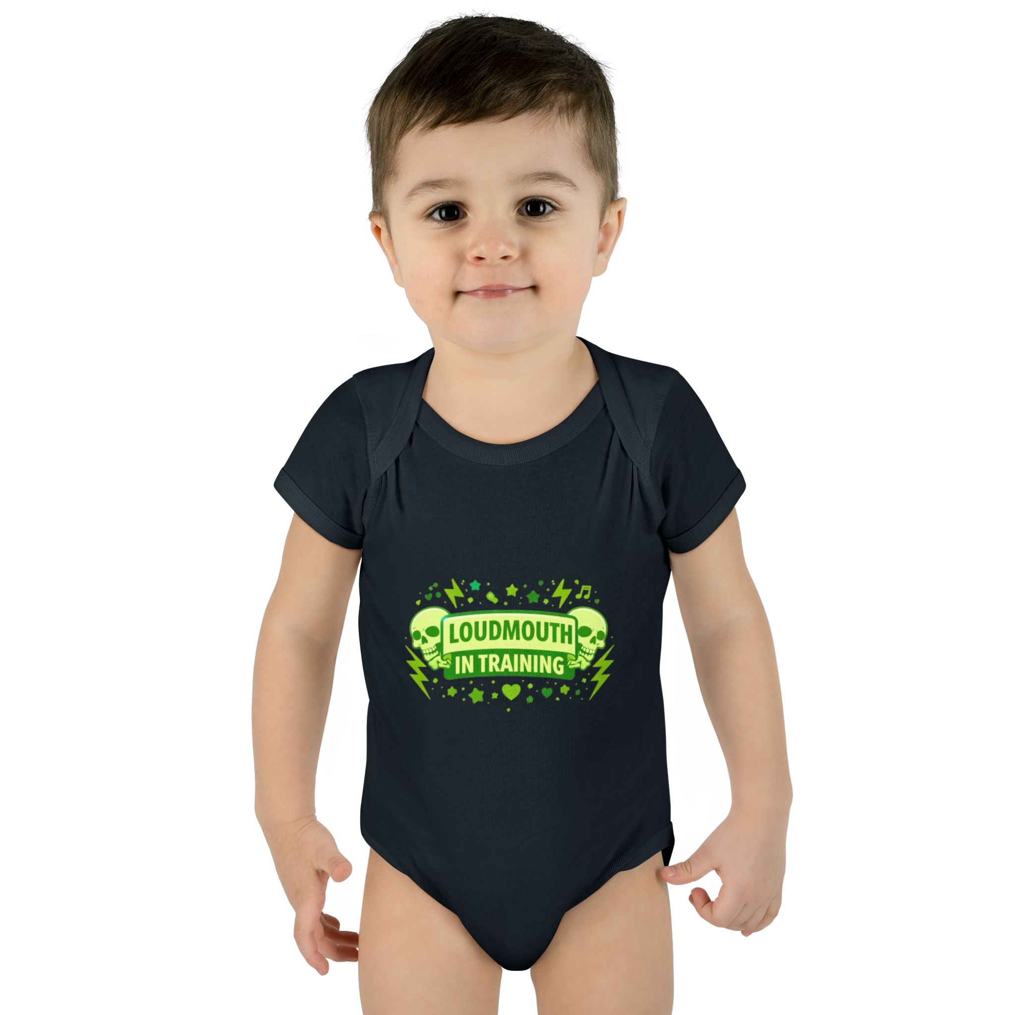 Infant Bodysuit "Loudmouth in Training" – Funny Baby Onesie, Newborn Shower Gift