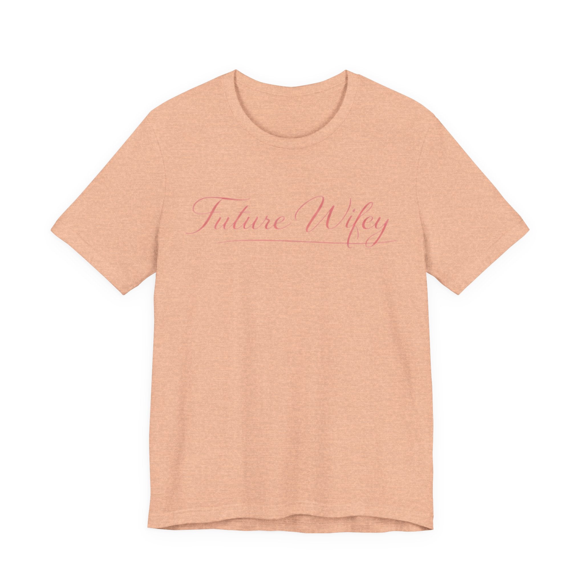 Future Wifey T-Shirt — Bridal Bachelorette Tee in Script Pink