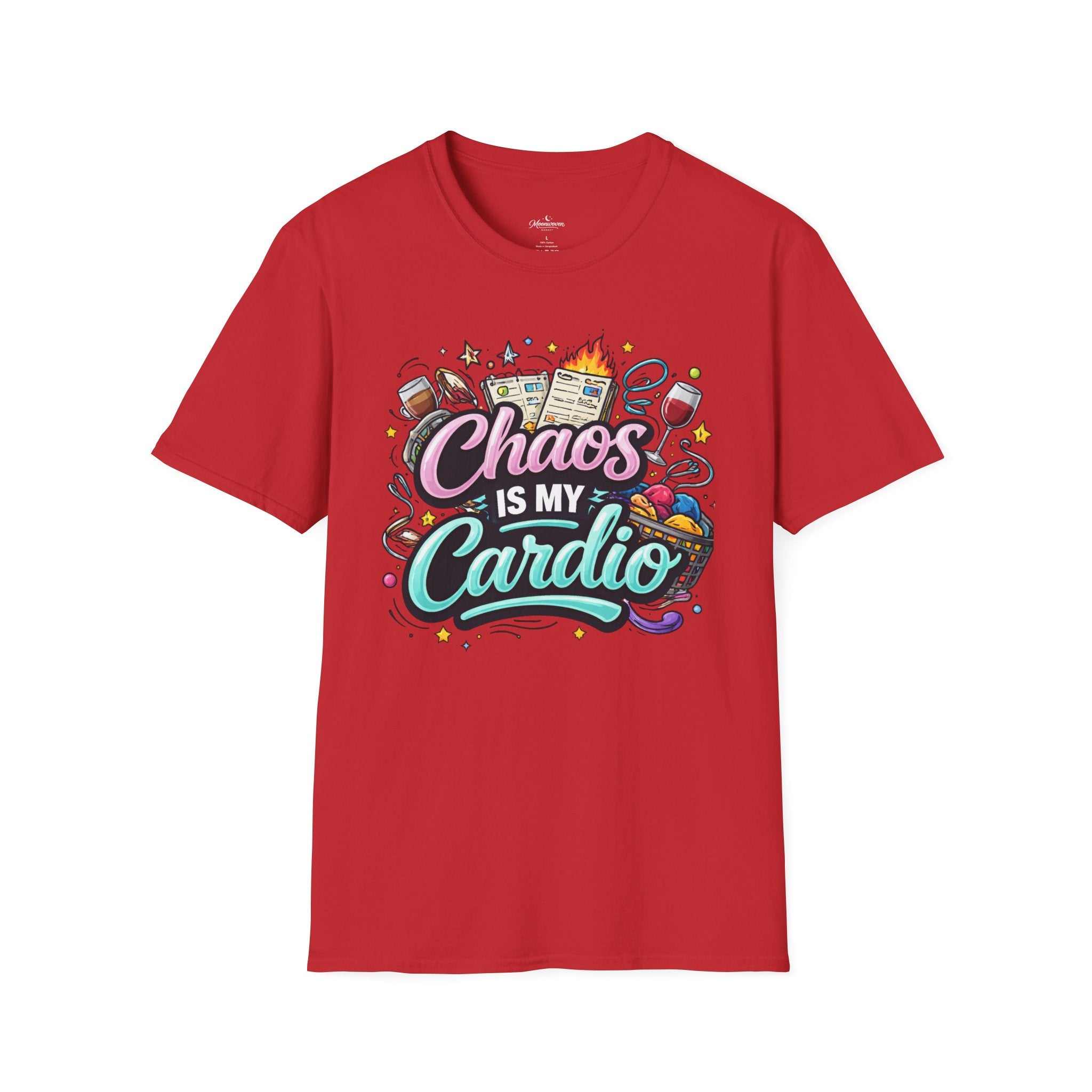 Chaos Is My Cardio T-Shirt — Funny Mom/Teacher Life Graphic Tee
