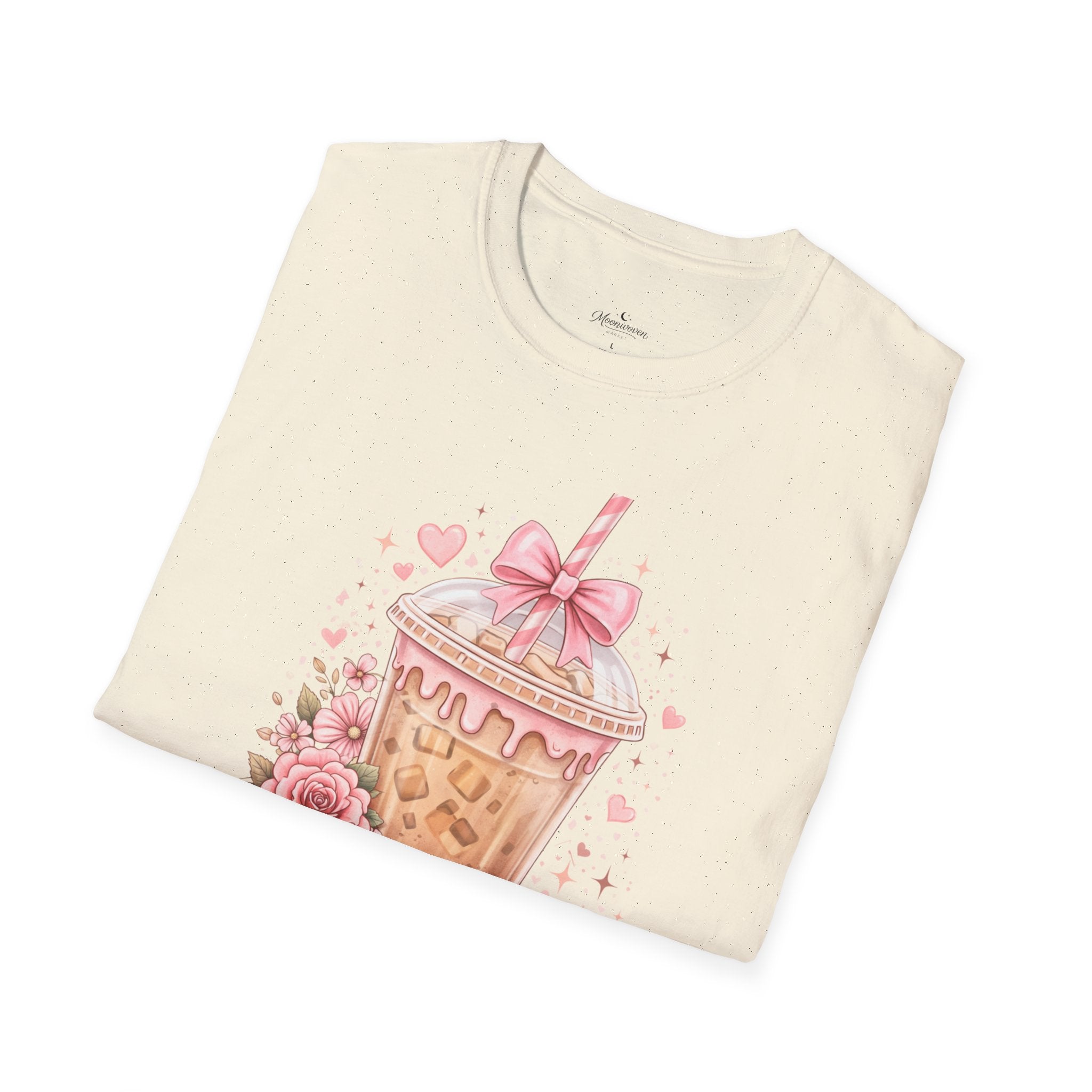 Iced Coffee Tee — “Hot Girls Love Iced Coffee” Cute Floral Graphic T-Shirt