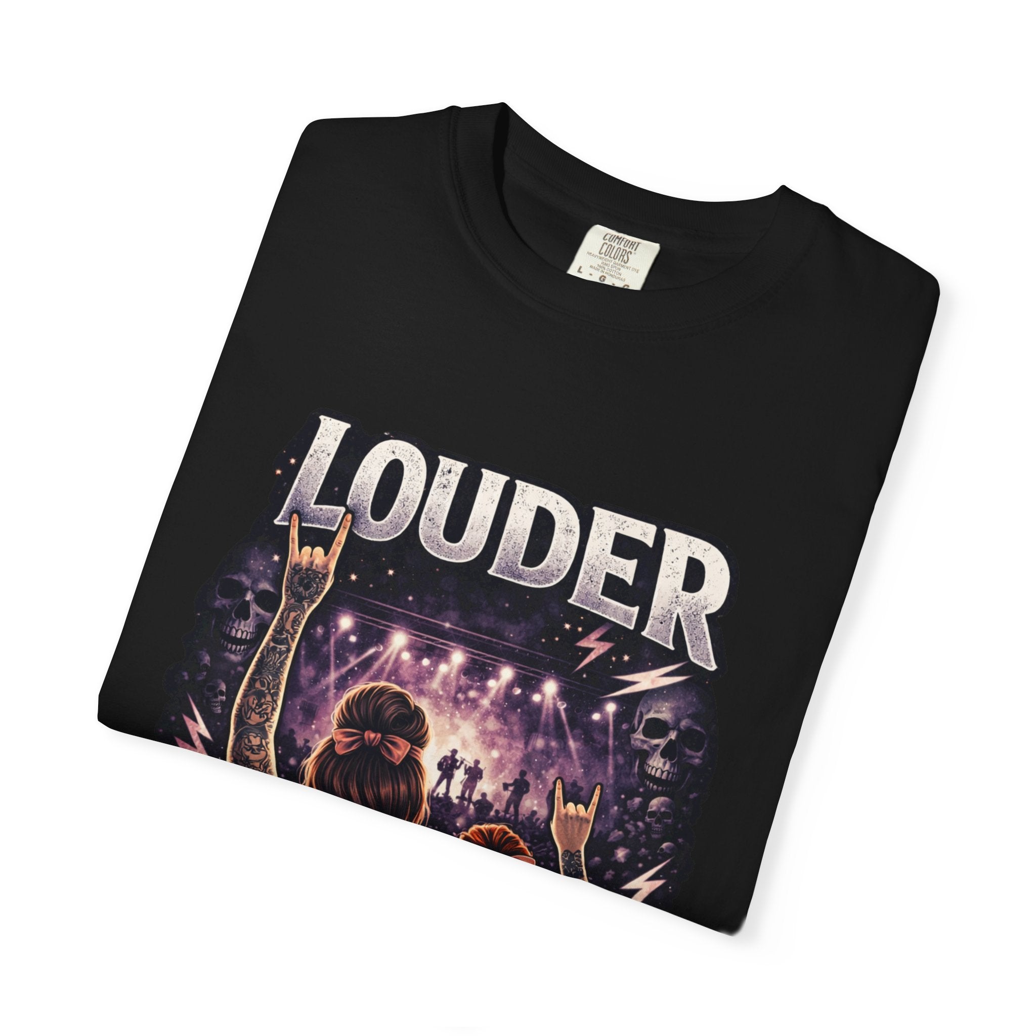 Louder Concert Crowd T-Shirt — Vintage Rock Band Tee