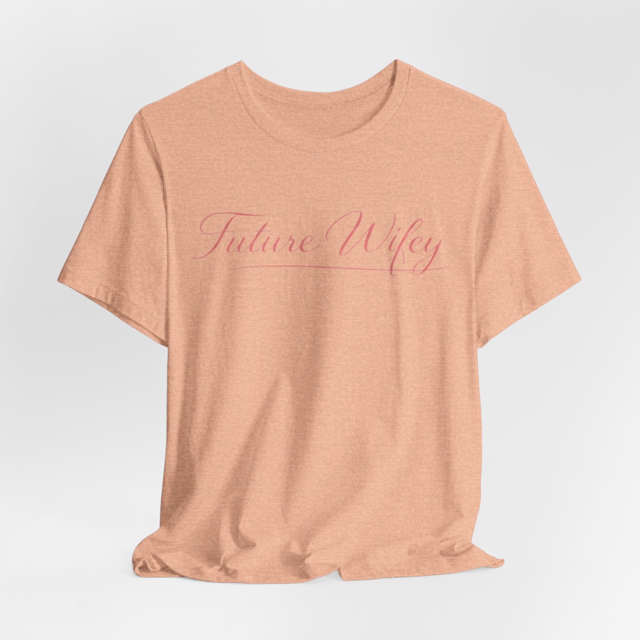 Future Wifey T-Shirt — Bridal Bachelorette Tee in Script Pink