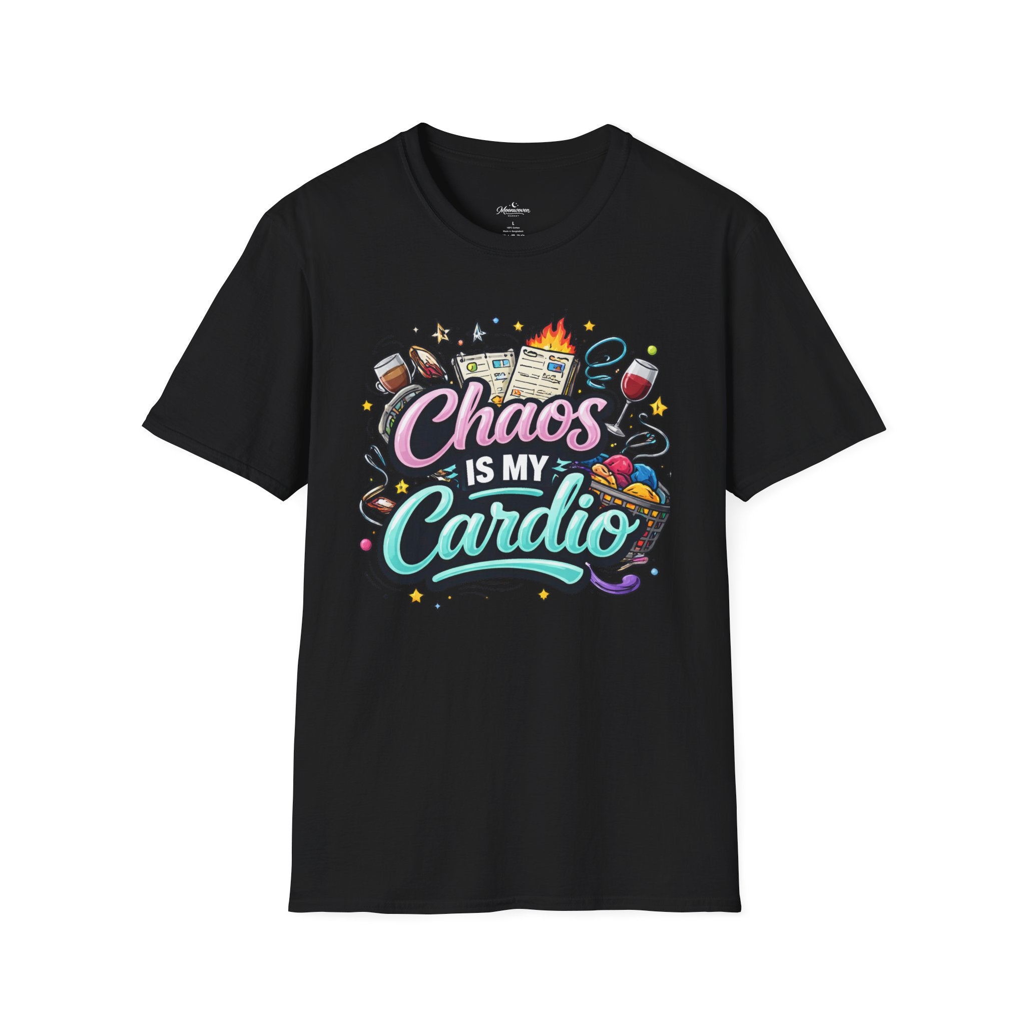 Chaos Is My Cardio T-Shirt — Funny Mom/Teacher Life Graphic Tee