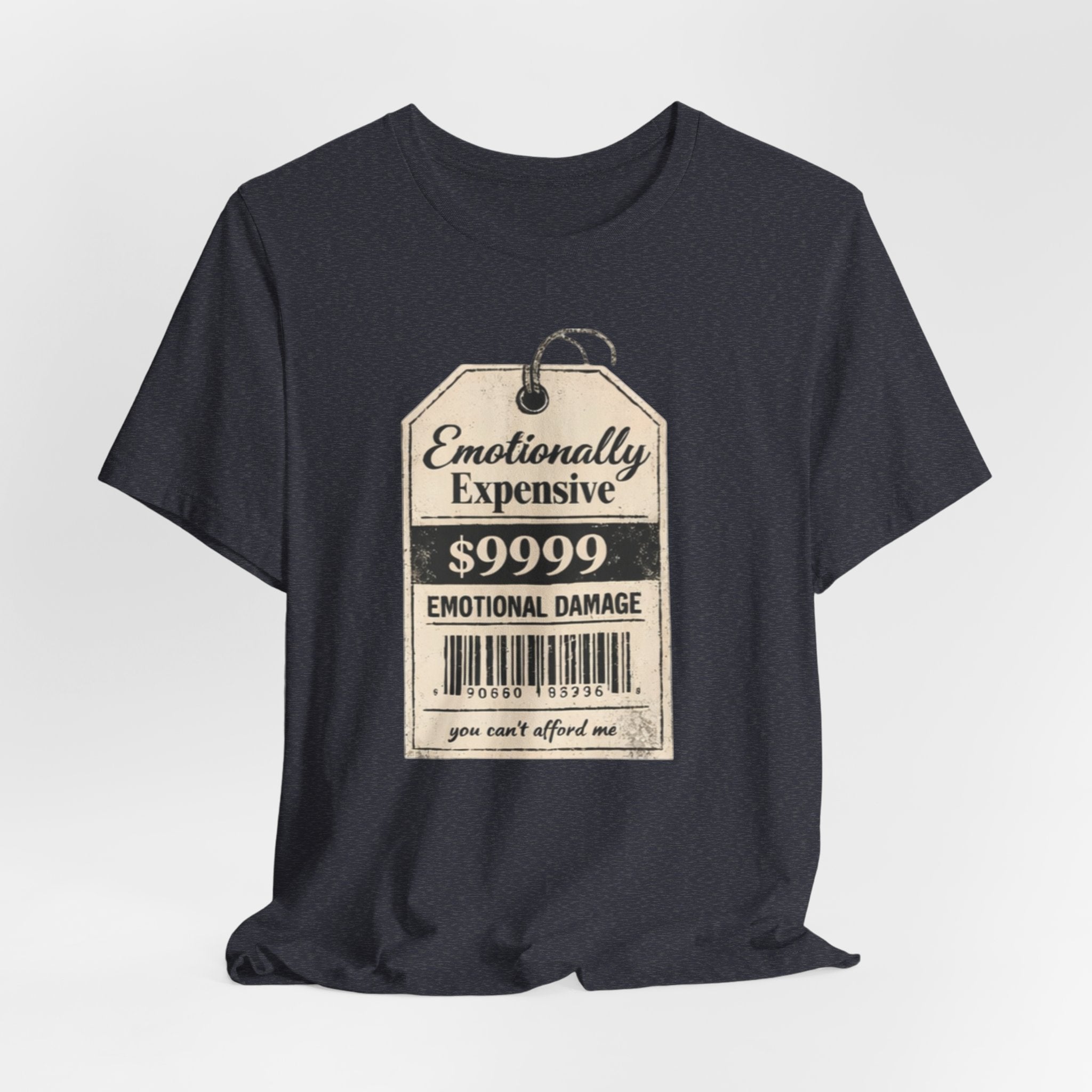 Emotionally Expensive Tee – "9999 Emotional Damage" Vintage Price Tag T-Shirt