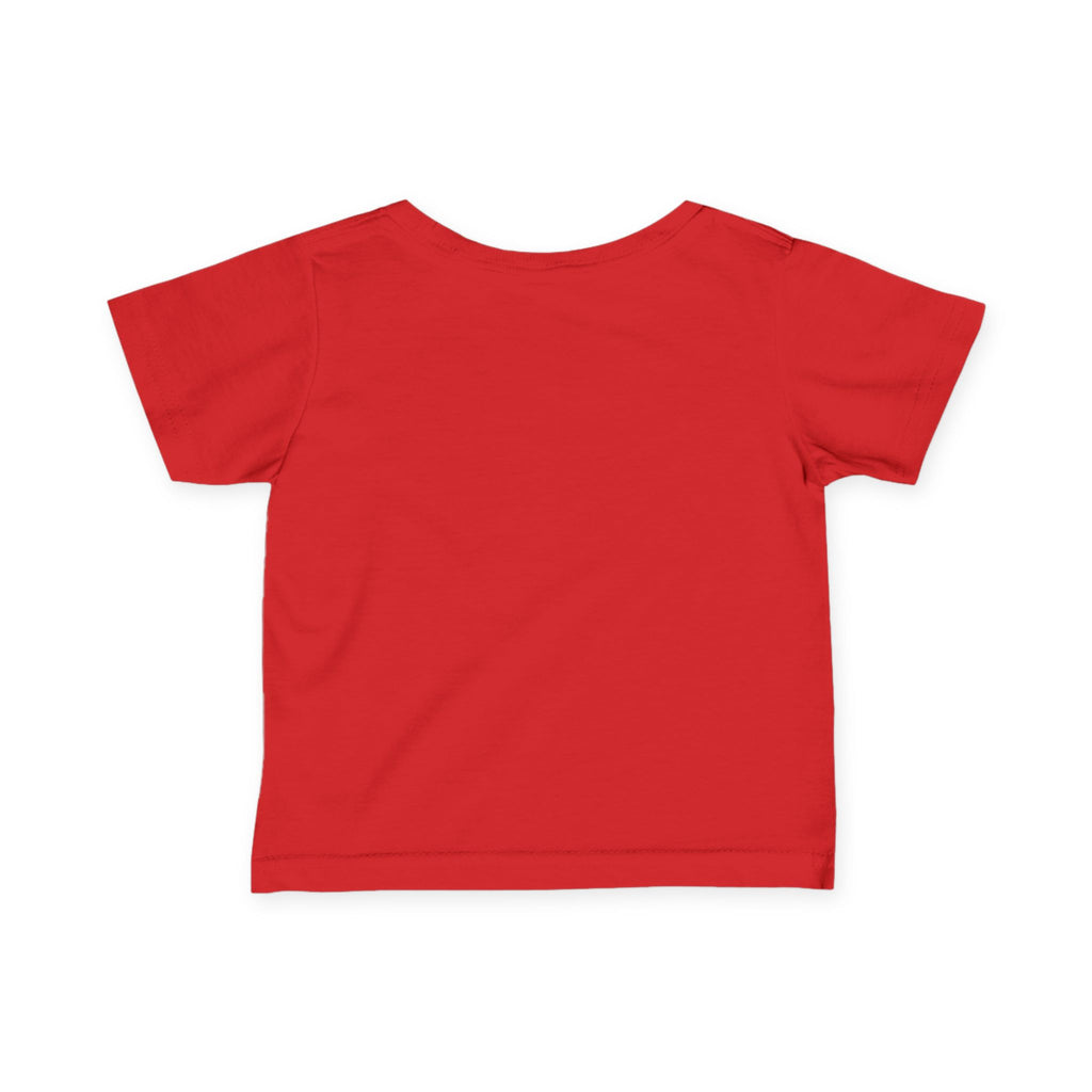 Infant Tee — "Raised on Rock" Neon Skull Baby Shirt