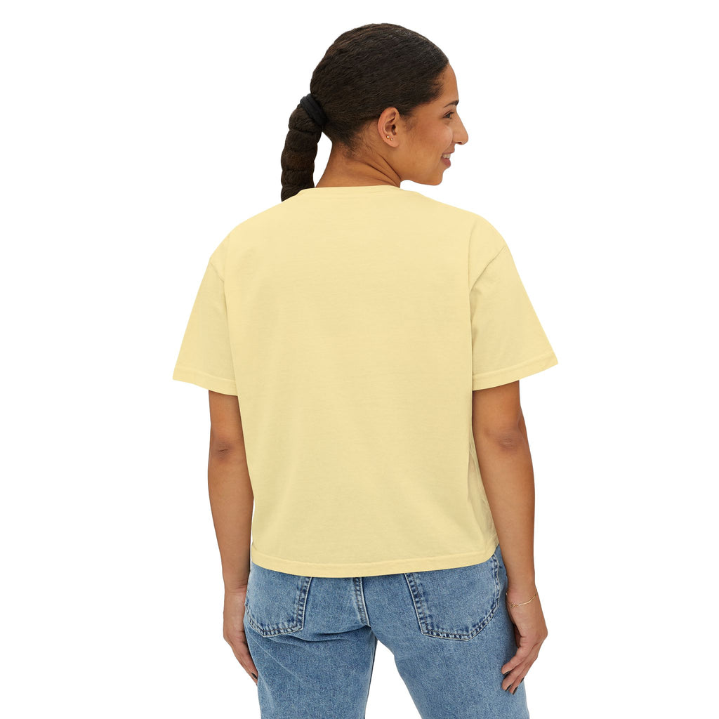 Tough Mom Boxy Tee — Skull Graphic "Tough Mom" Crop T-Shirt