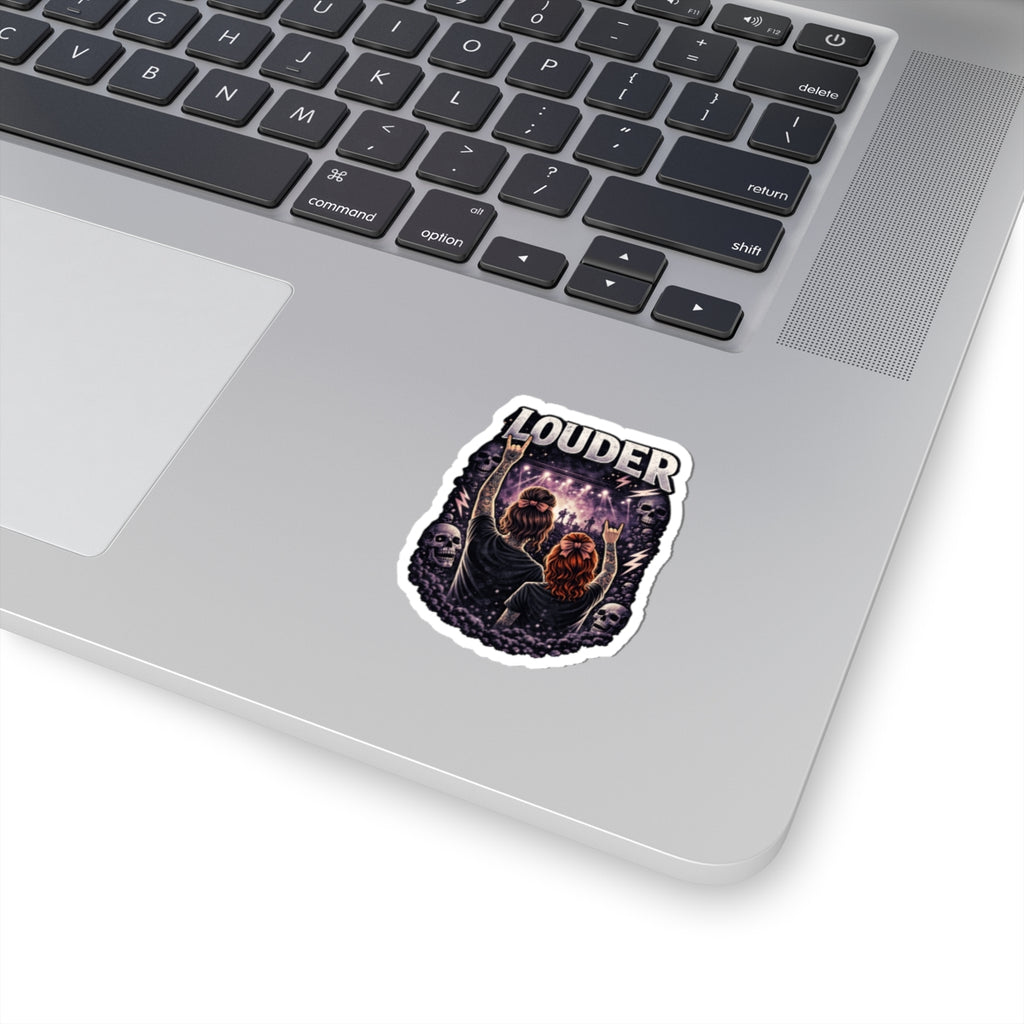 Louder Rock Concert Kiss-Cut Sticker — Heavy Metal Fans Laptop Decal