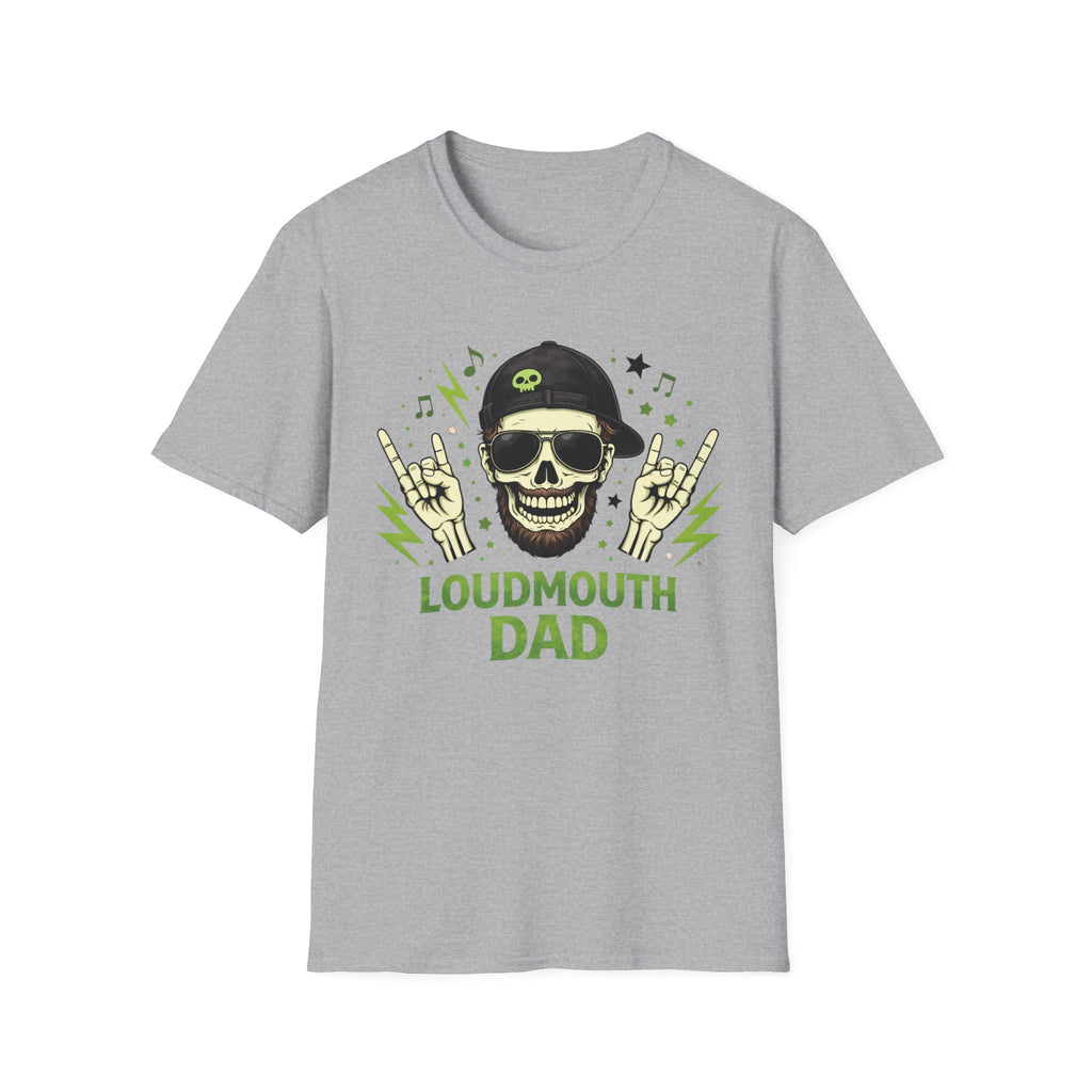 Loudmouth Dad Skull Rock T-Shirt — Funny Father's Day Graphic Tee