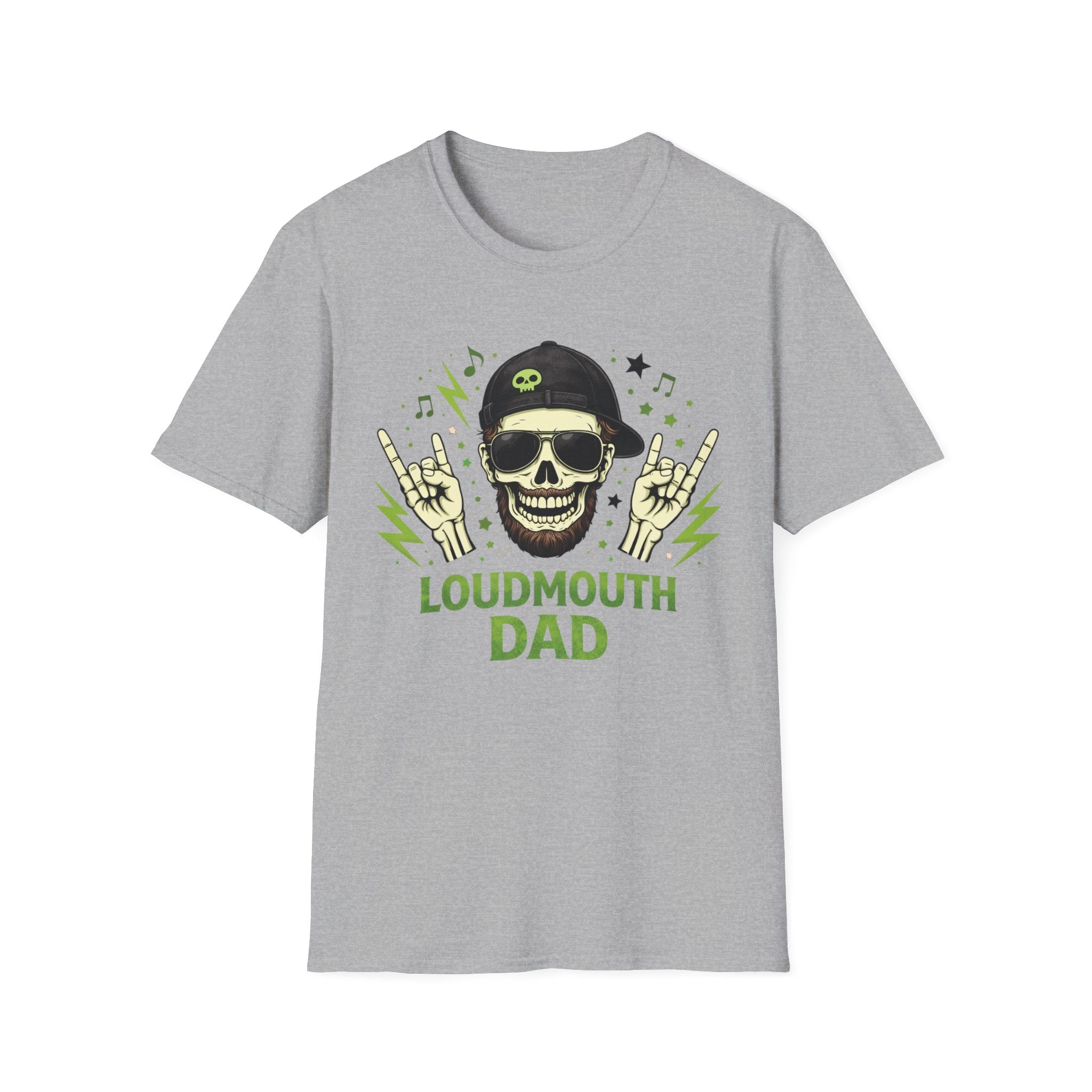 Loudmouth Dad Skull Rock T-Shirt — Funny Father's Day Graphic Tee