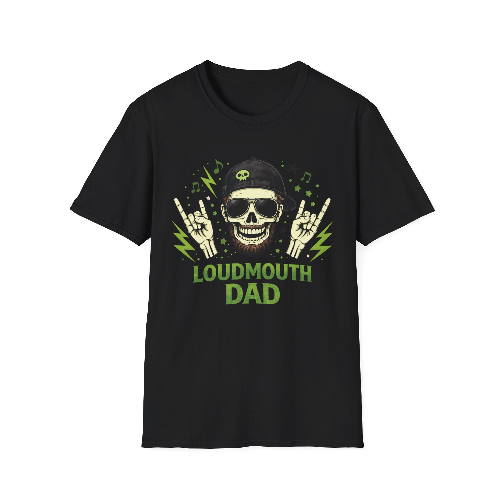 Loudmouth Dad Skull Rock T-Shirt — Funny Father's Day Graphic Tee