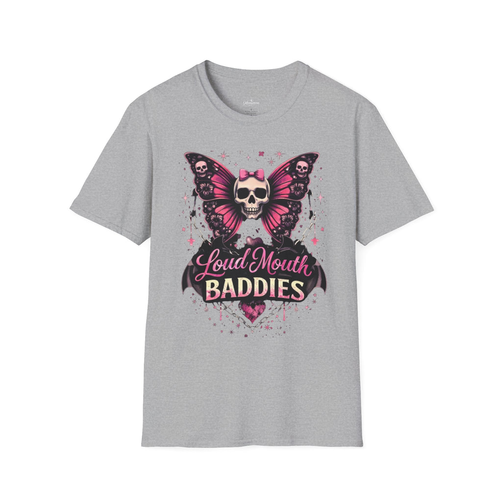 Loud Mouth Baddies Skull Butterfly T-Shirt