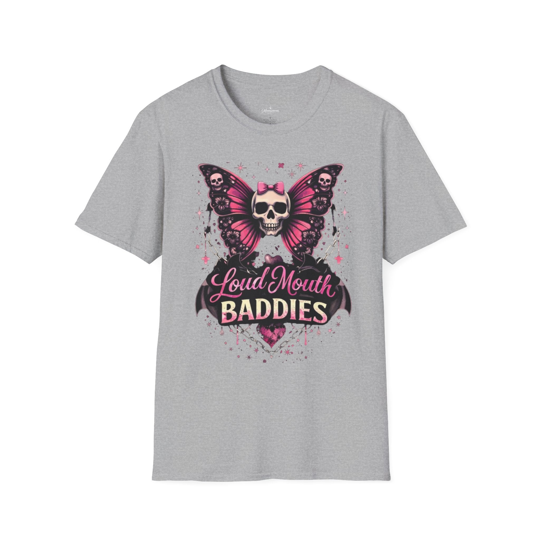 Loud Mouth Baddies Skull Butterfly T-Shirt