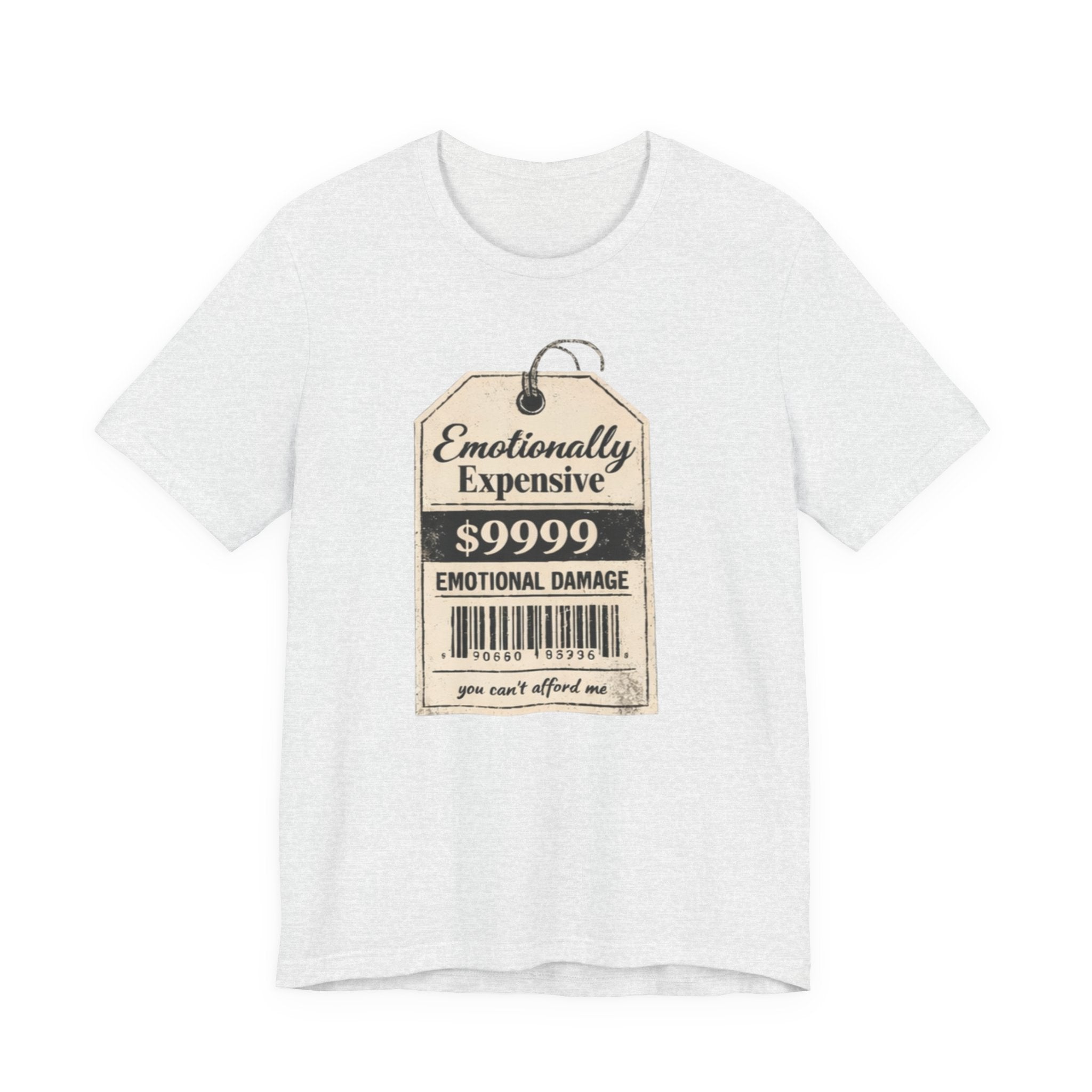 Emotionally Expensive Tee – "9999 Emotional Damage" Vintage Price Tag T-Shirt