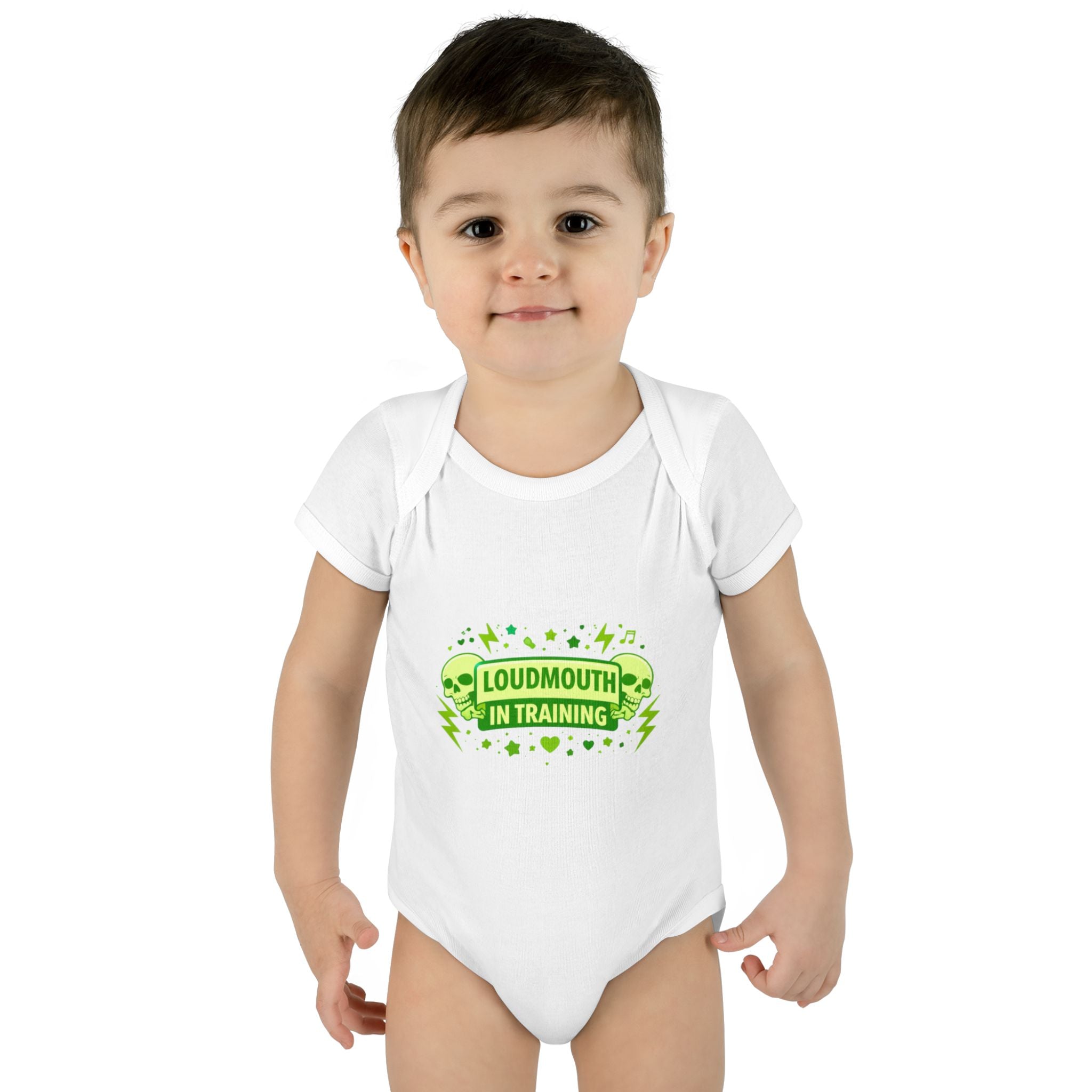 Infant Bodysuit "Loudmouth in Training" – Funny Baby Onesie, Newborn Shower Gift