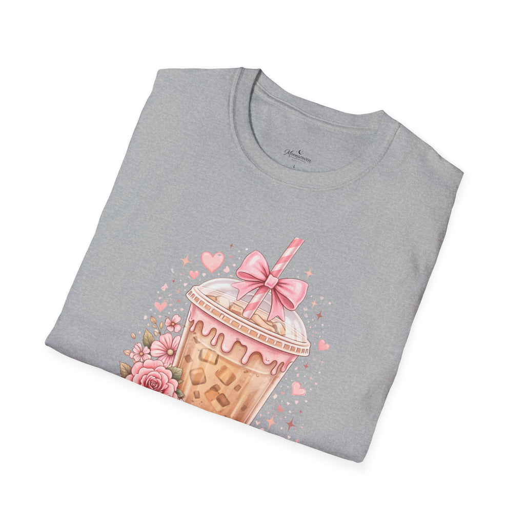 Iced Coffee Tee — “Hot Girls Love Iced Coffee” Cute Floral Graphic T-Shirt