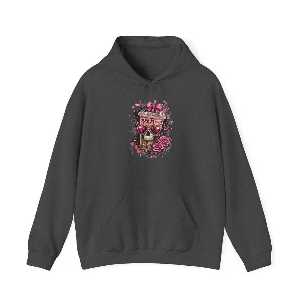 Skull & Roses Pink Sunglasses Hoodie – Retro Day of the Dead Sweatshirt