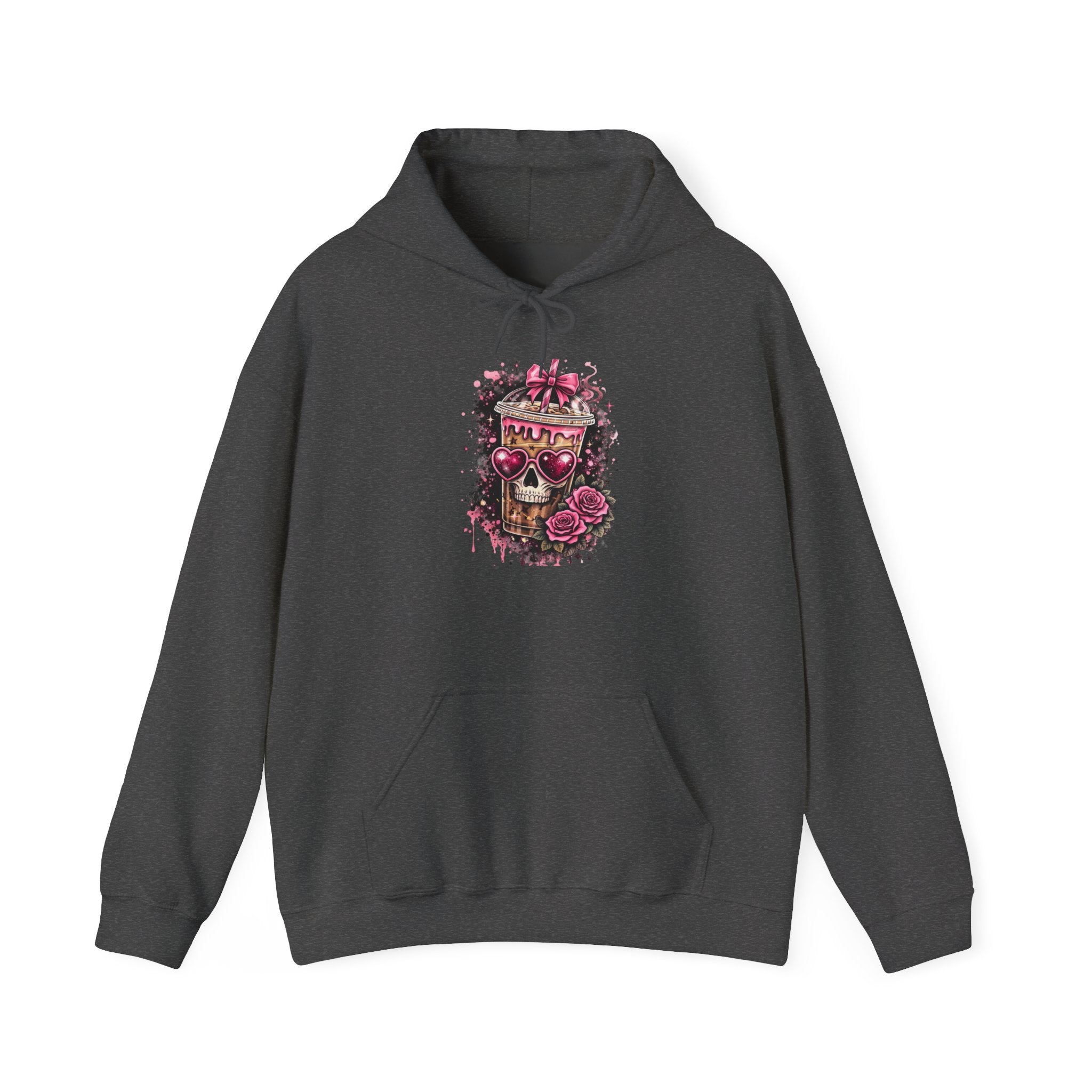 Skull & Roses Pink Sunglasses Hoodie – Retro Day of the Dead Sweatshirt