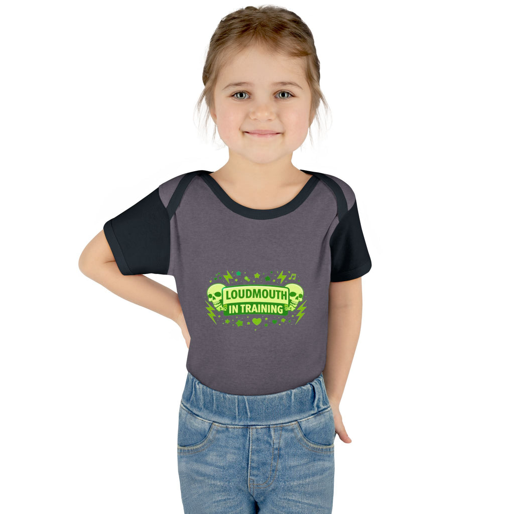 Infant Bodysuit "Loudmouth in Training" – Funny Baby Onesie, Newborn Shower Gift