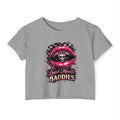Loud Mouth Baddies Crop Top — Women's Festival Skull Lips Graphic Tee