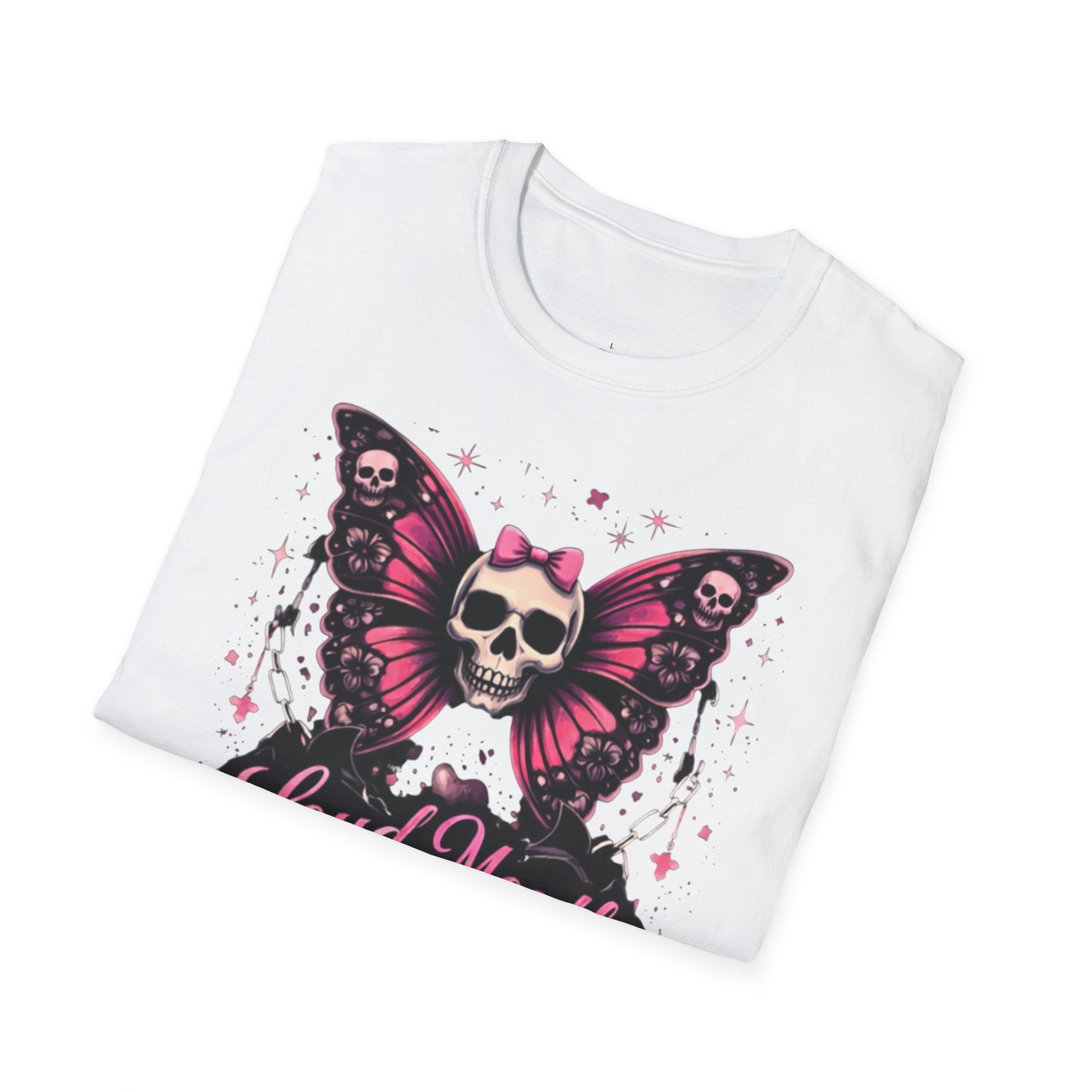 Loud Mouth Baddies Skull Butterfly T-Shirt