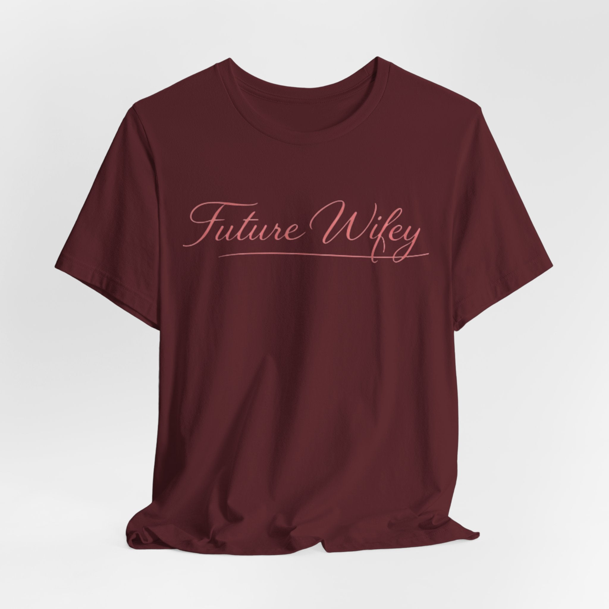Future Wifey T-Shirt — Bridal Bachelorette Tee in Script Pink