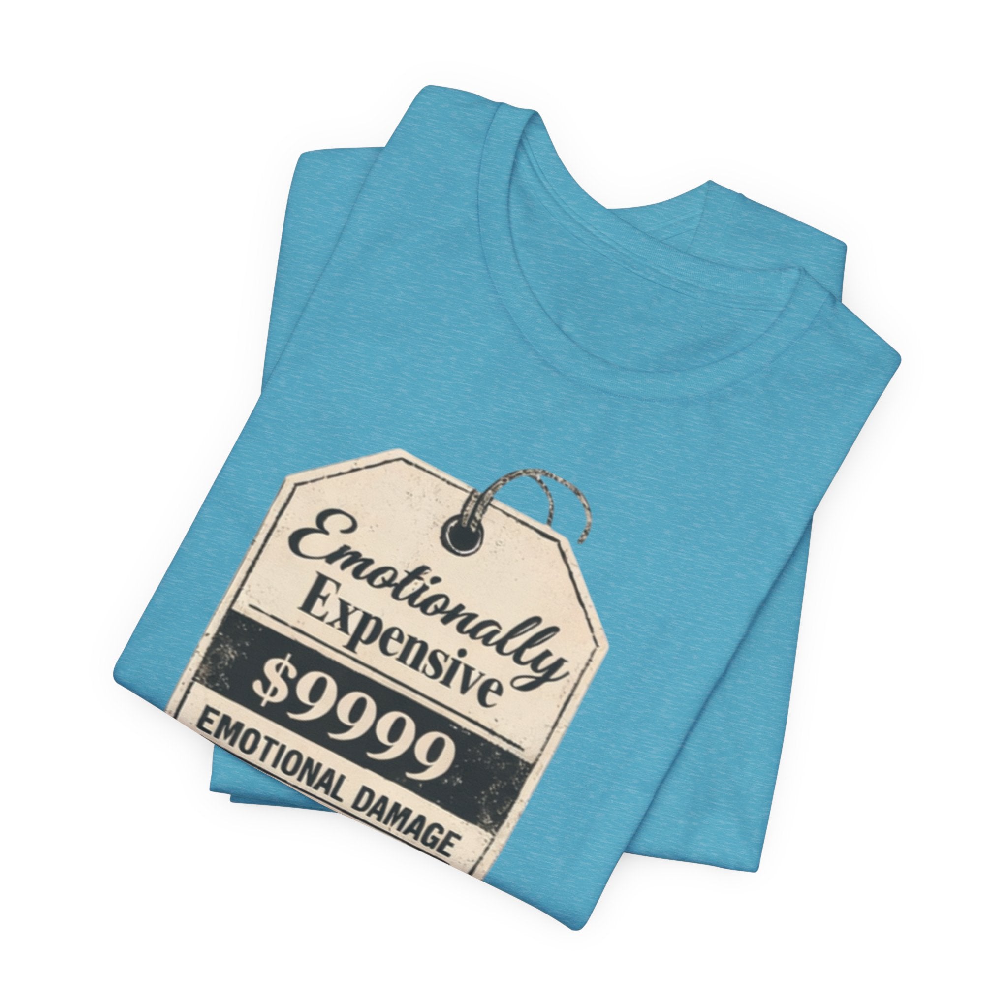 Emotionally Expensive Tee – "9999 Emotional Damage" Vintage Price Tag T-Shirt