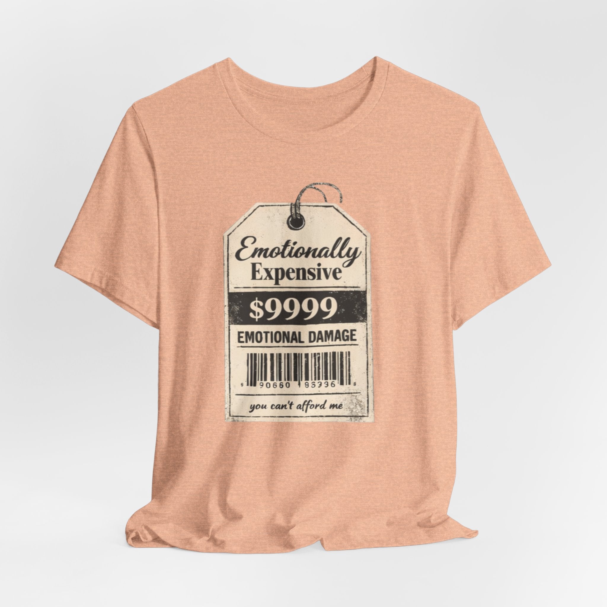 Emotionally Expensive Tee – "9999 Emotional Damage" Vintage Price Tag T-Shirt