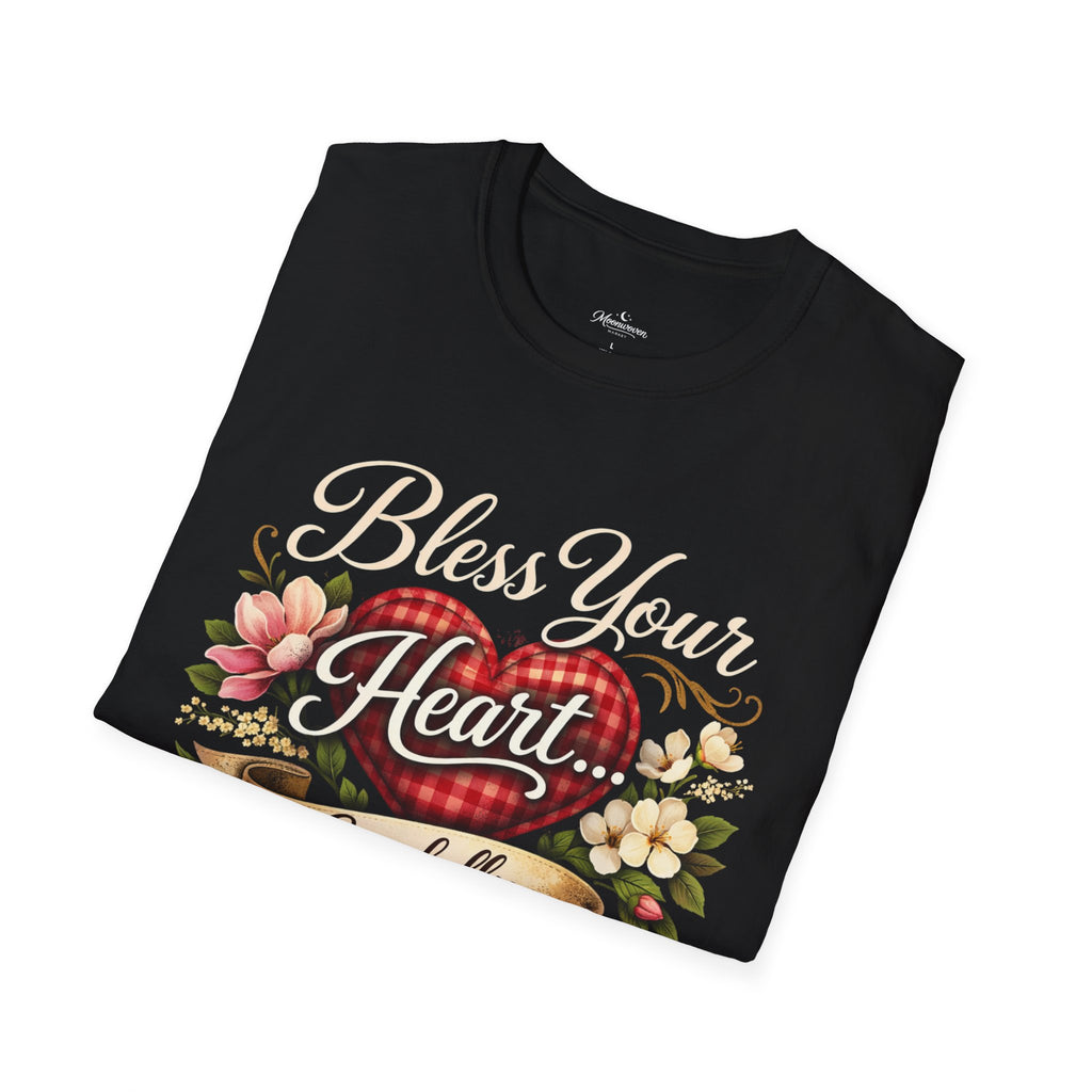 T-Shirt — "Bless Your Heart Carefully" Floral Vintage Southern Comfort Tee
