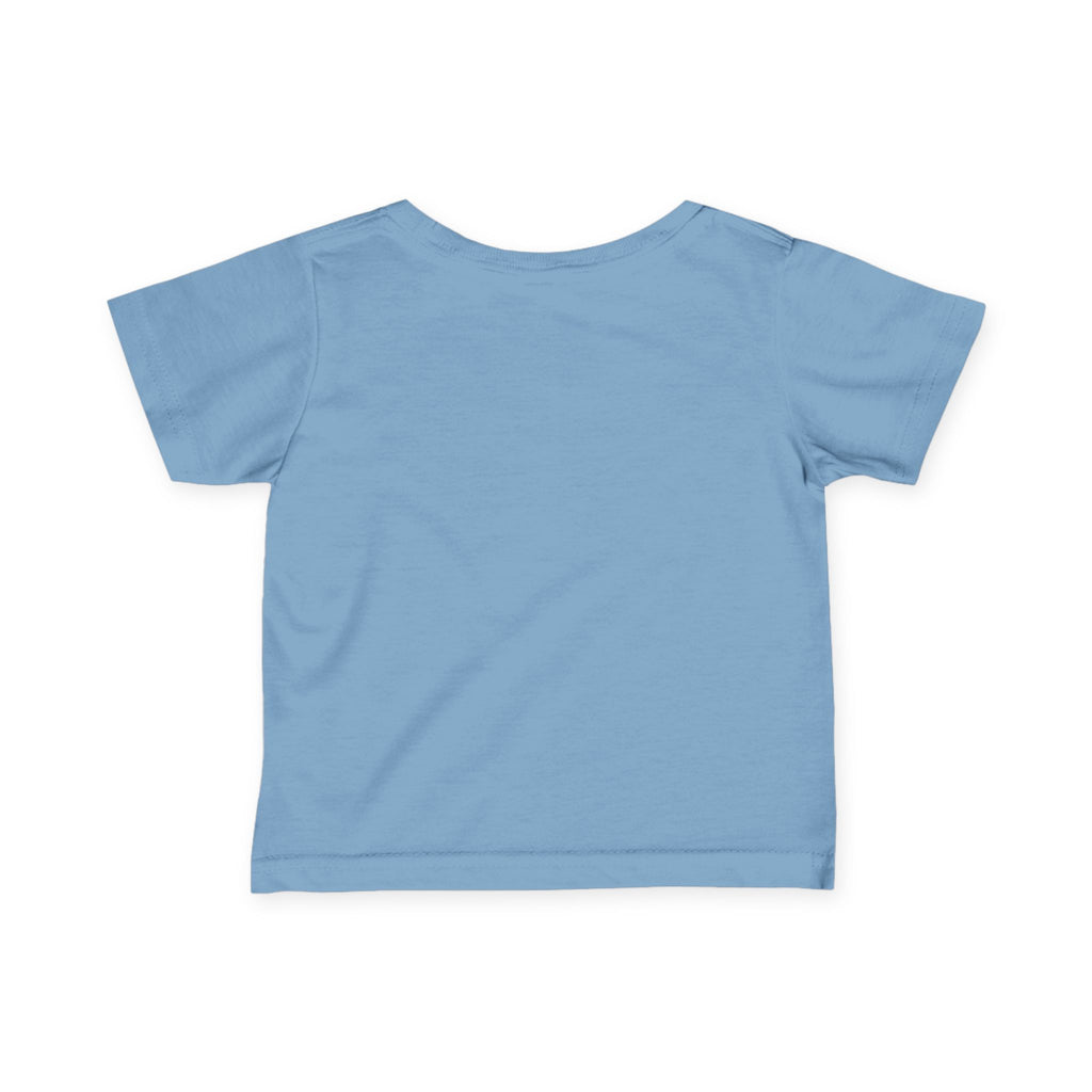 Infant Tee — "Raised on Rock" Neon Skull Baby Shirt