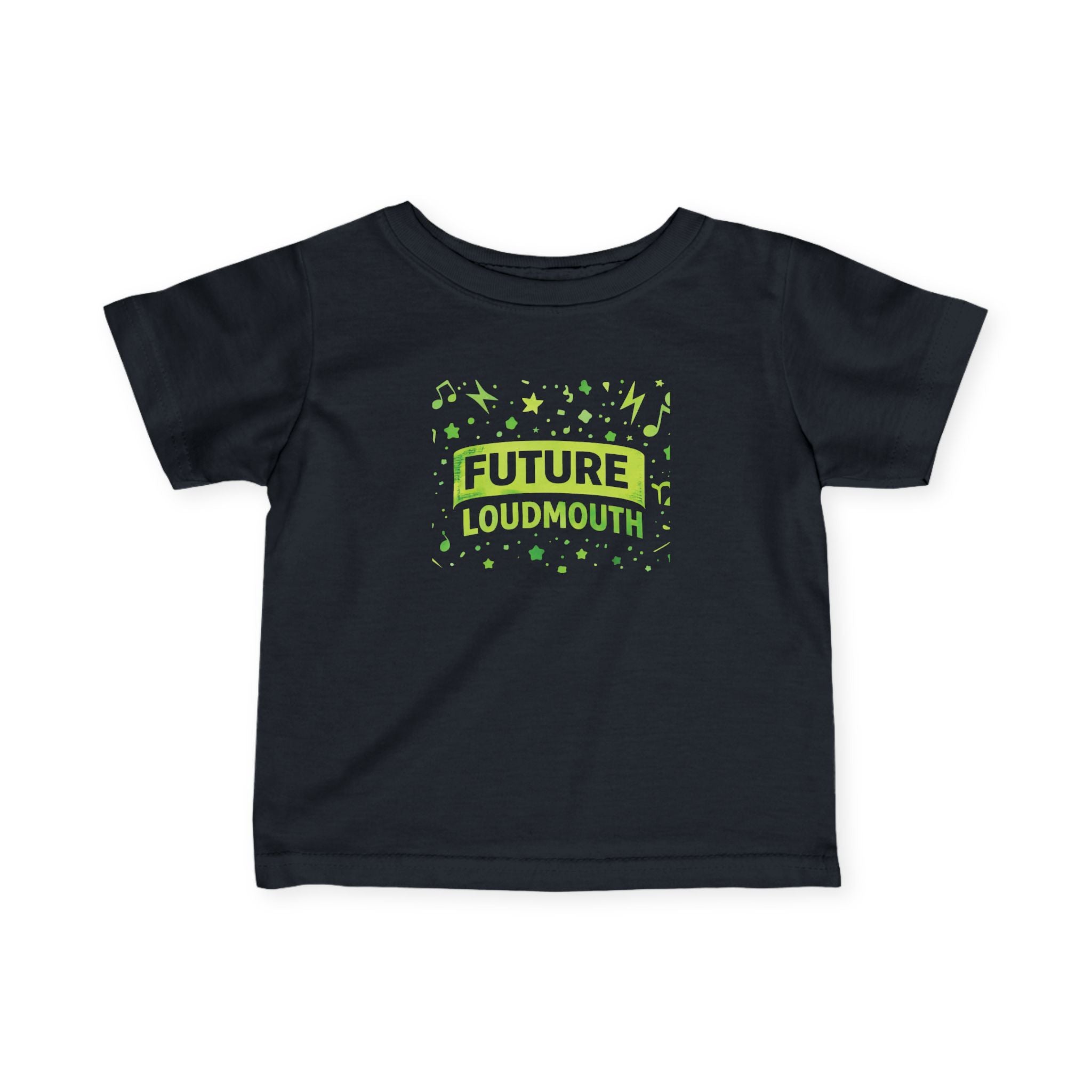 Infant Tee — “Future Loudmouth” Neon Green Baby T-Shirt