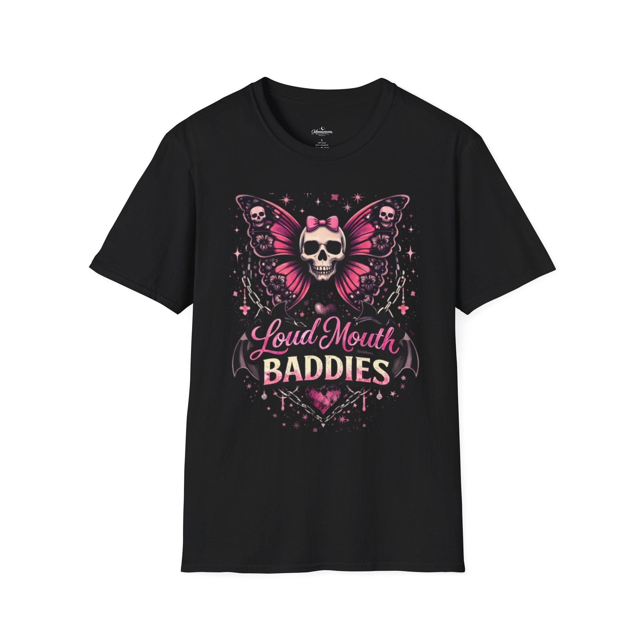 Loud Mouth Baddies Skull Butterfly T-Shirt