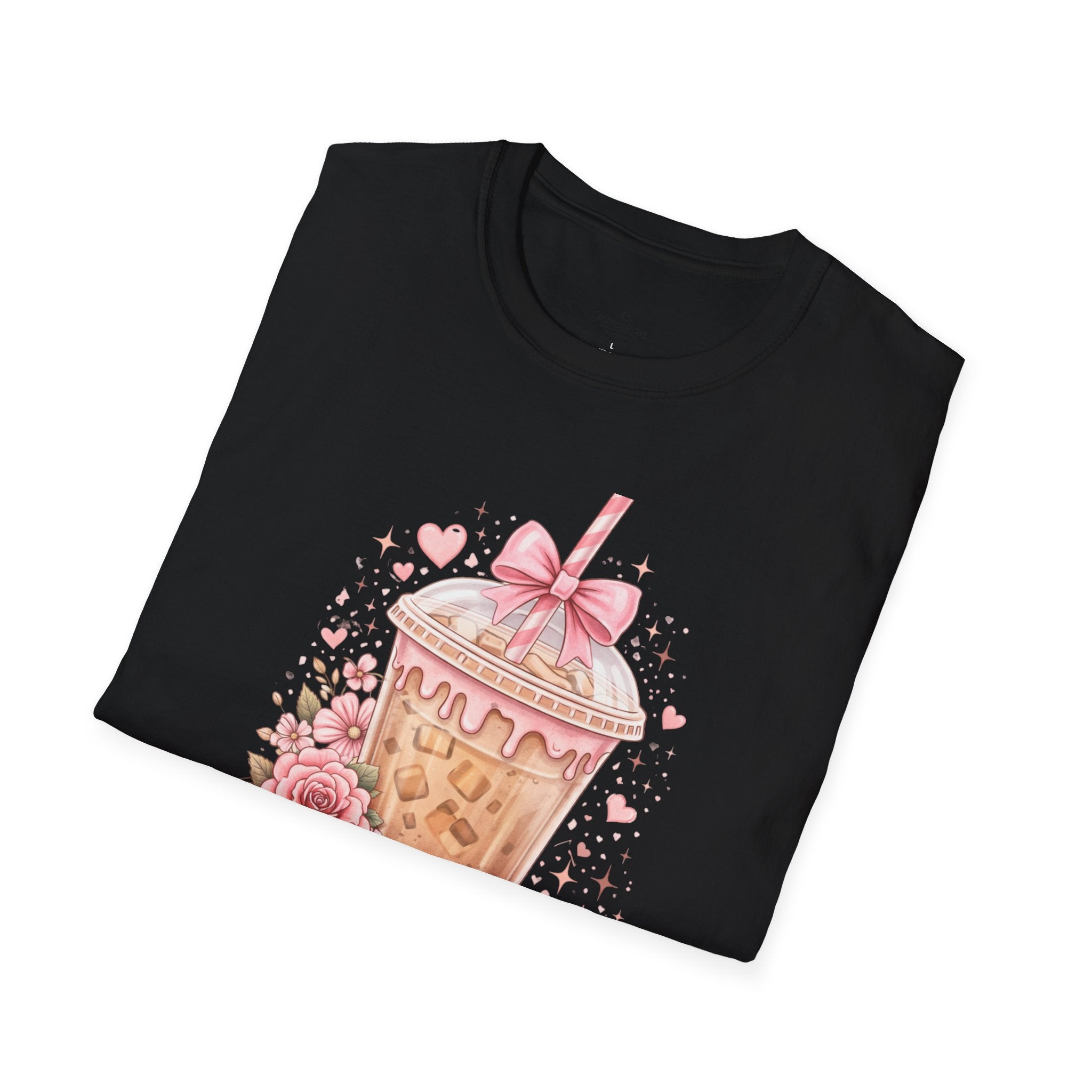 Iced Coffee Tee — “Hot Girls Love Iced Coffee” Cute Floral Graphic T-Shirt