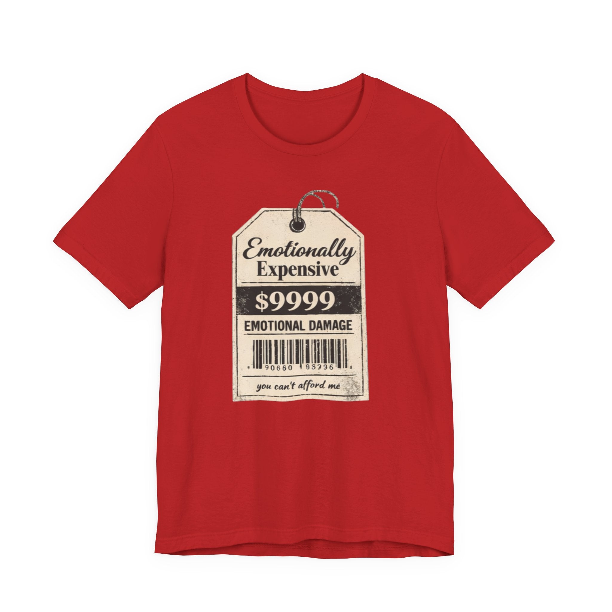 Emotionally Expensive Tee – "9999 Emotional Damage" Vintage Price Tag T-Shirt