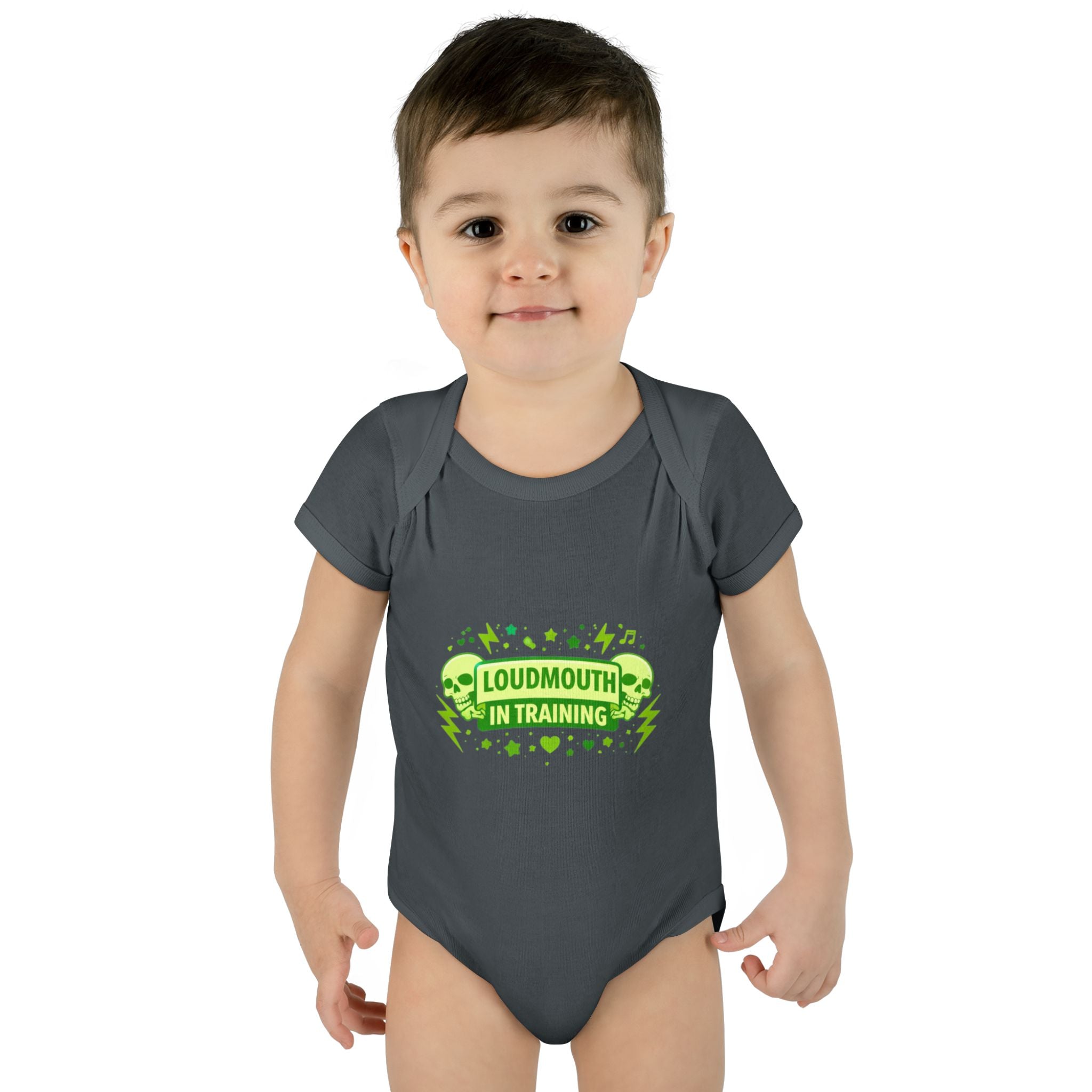 Infant Bodysuit "Loudmouth in Training" – Funny Baby Onesie, Newborn Shower Gift