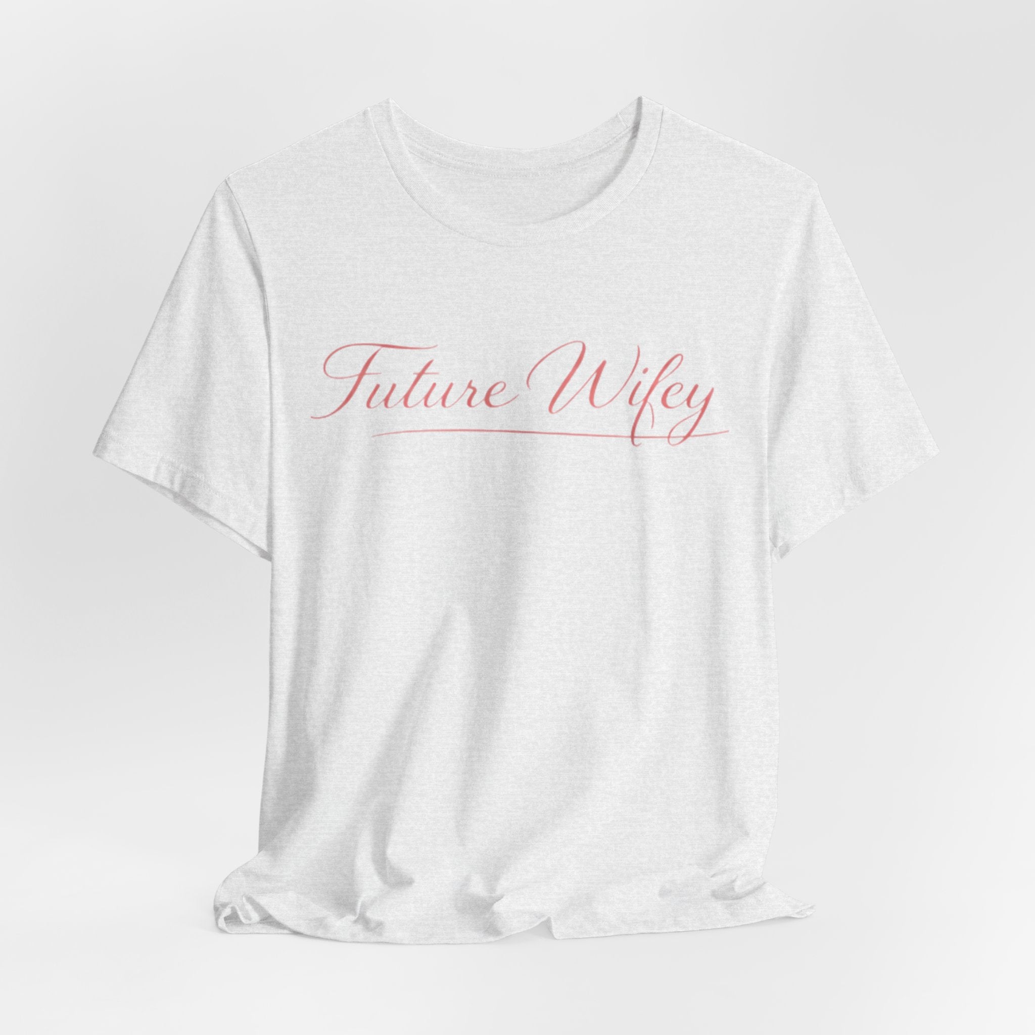Future Wifey T-Shirt — Bridal Bachelorette Tee in Script Pink