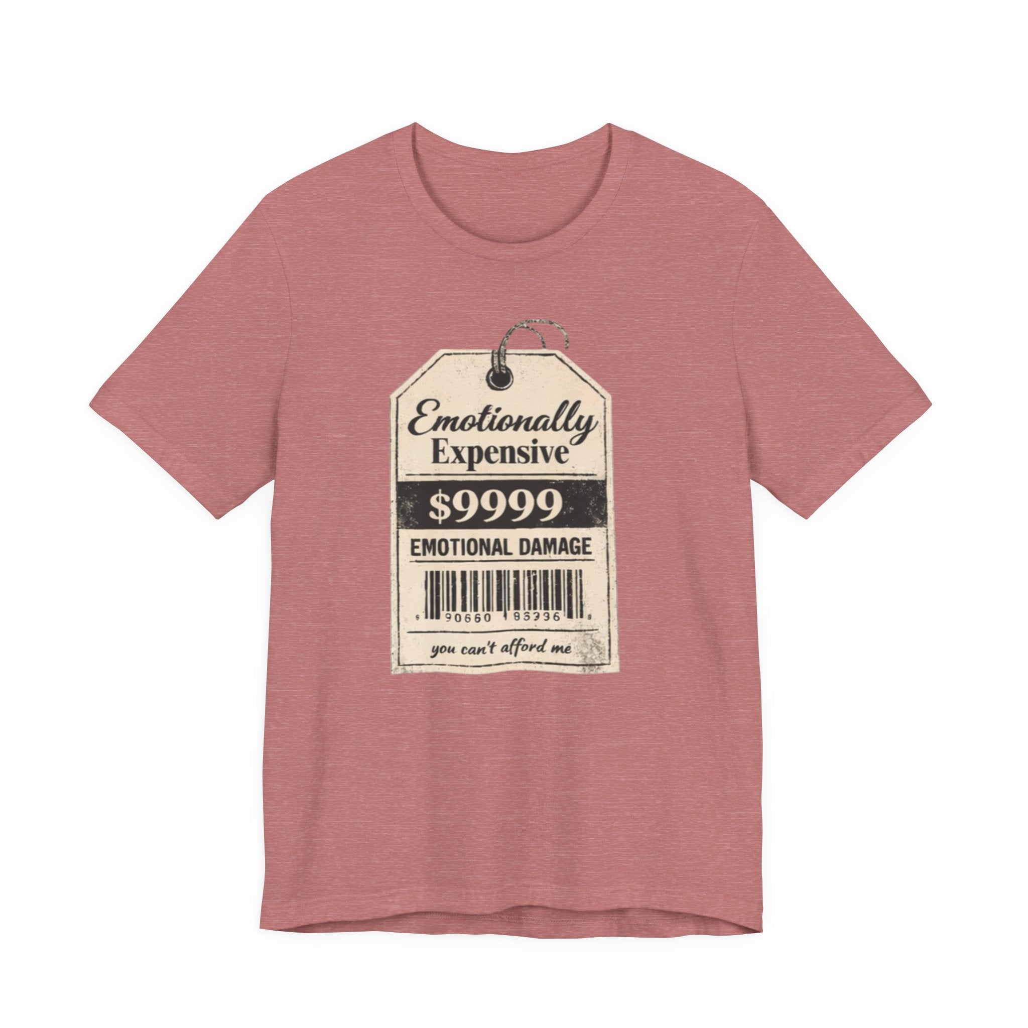 Emotionally Expensive Tee – "9999 Emotional Damage" Vintage Price Tag T-Shirt