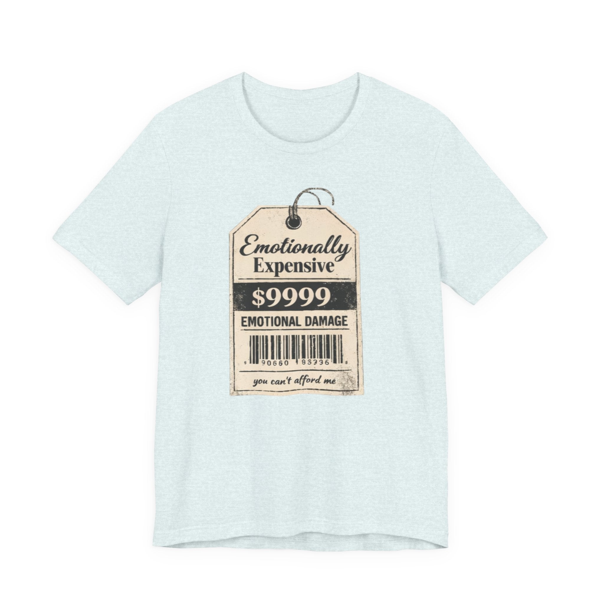 Emotionally Expensive Tee – "9999 Emotional Damage" Vintage Price Tag T-Shirt