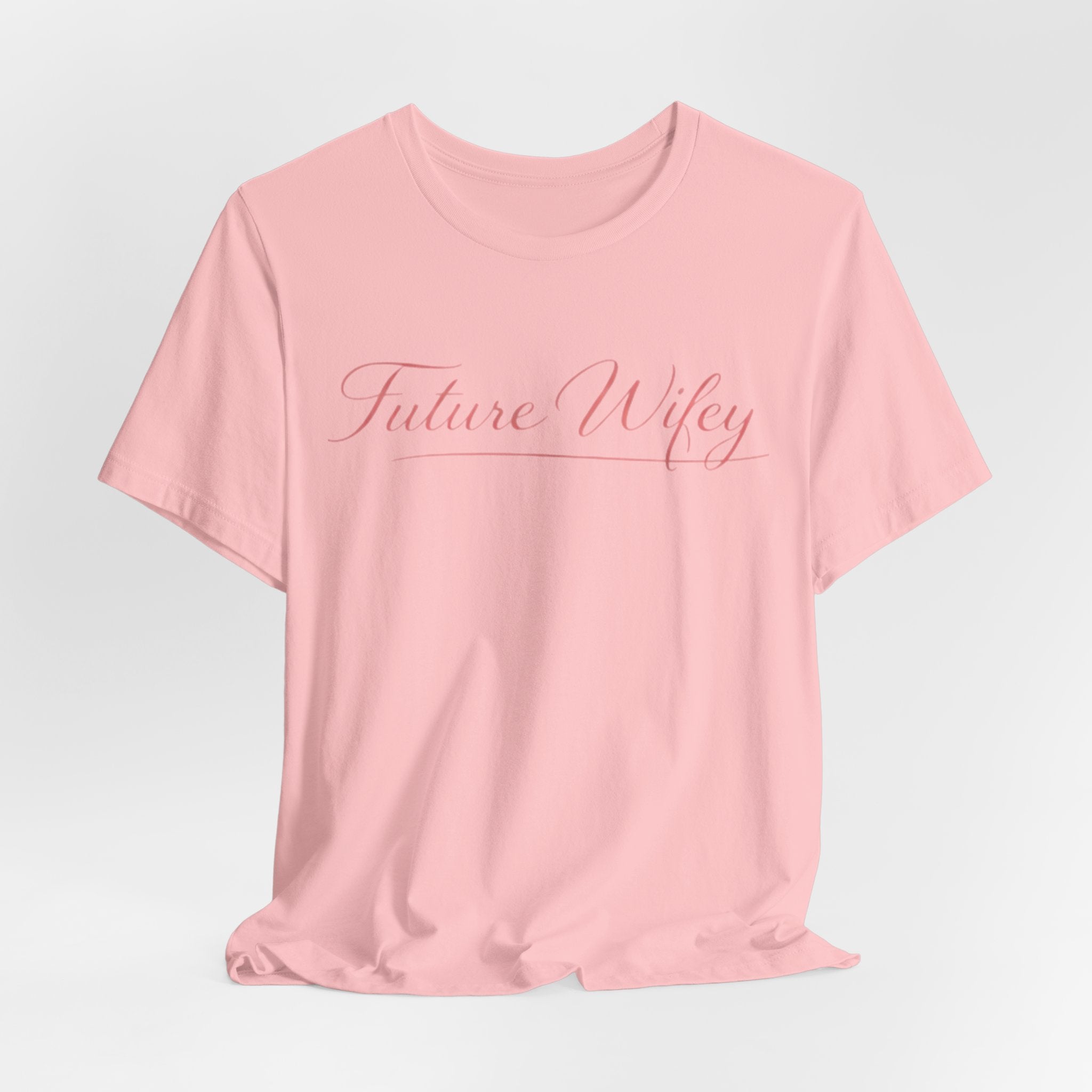 Future Wifey T-Shirt — Bridal Bachelorette Tee in Script Pink
