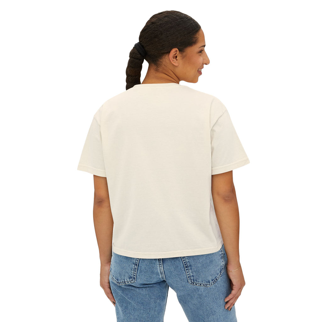 Tough Mom Boxy Tee — Skull Graphic "Tough Mom" Crop T-Shirt