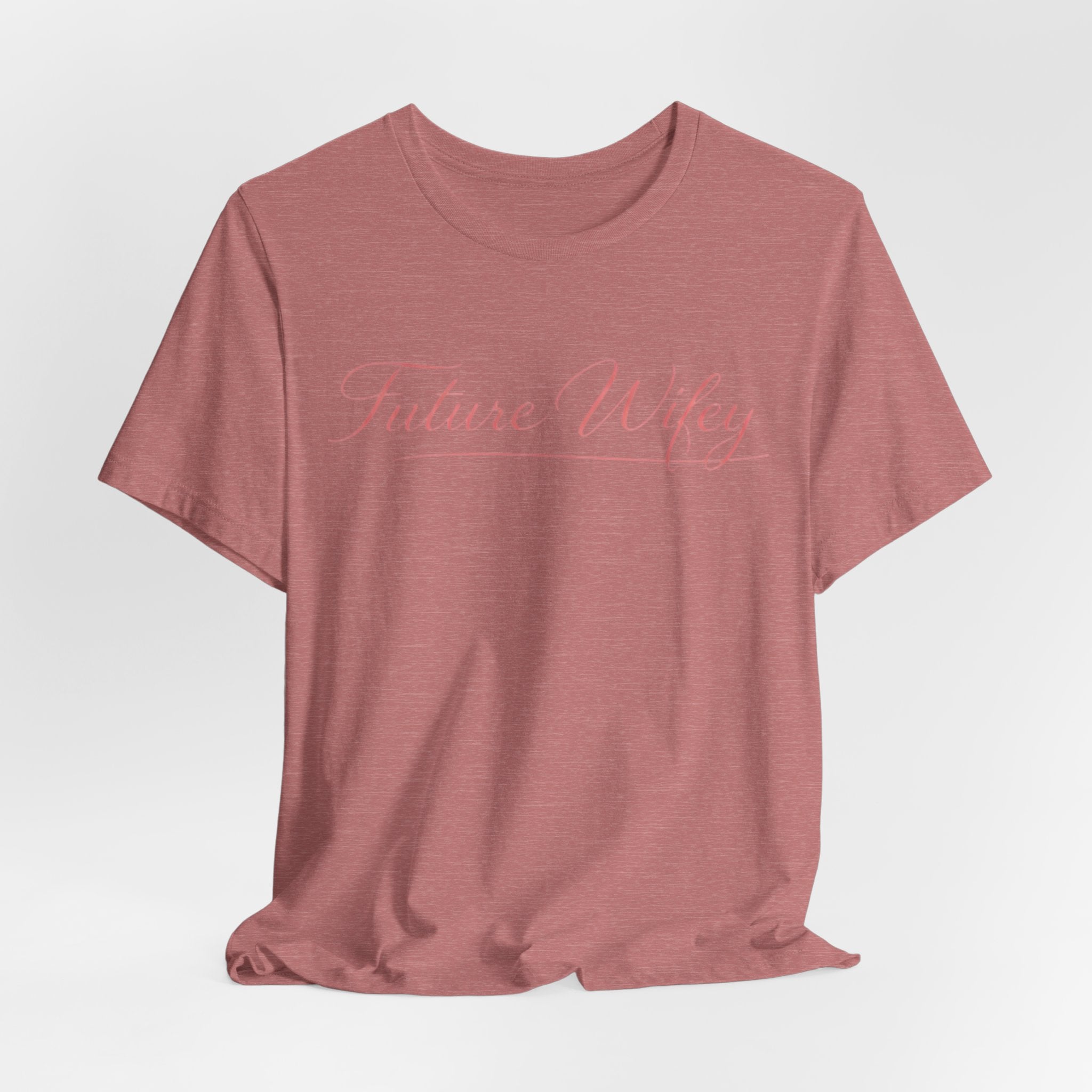 Future Wifey T-Shirt — Bridal Bachelorette Tee in Script Pink
