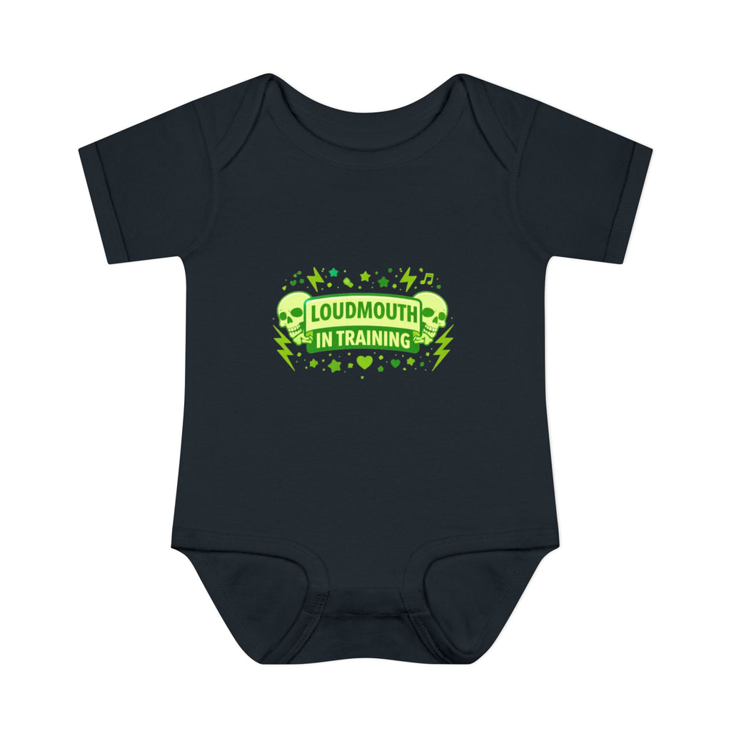 Infant Bodysuit "Loudmouth in Training" – Funny Baby Onesie, Newborn Shower Gift