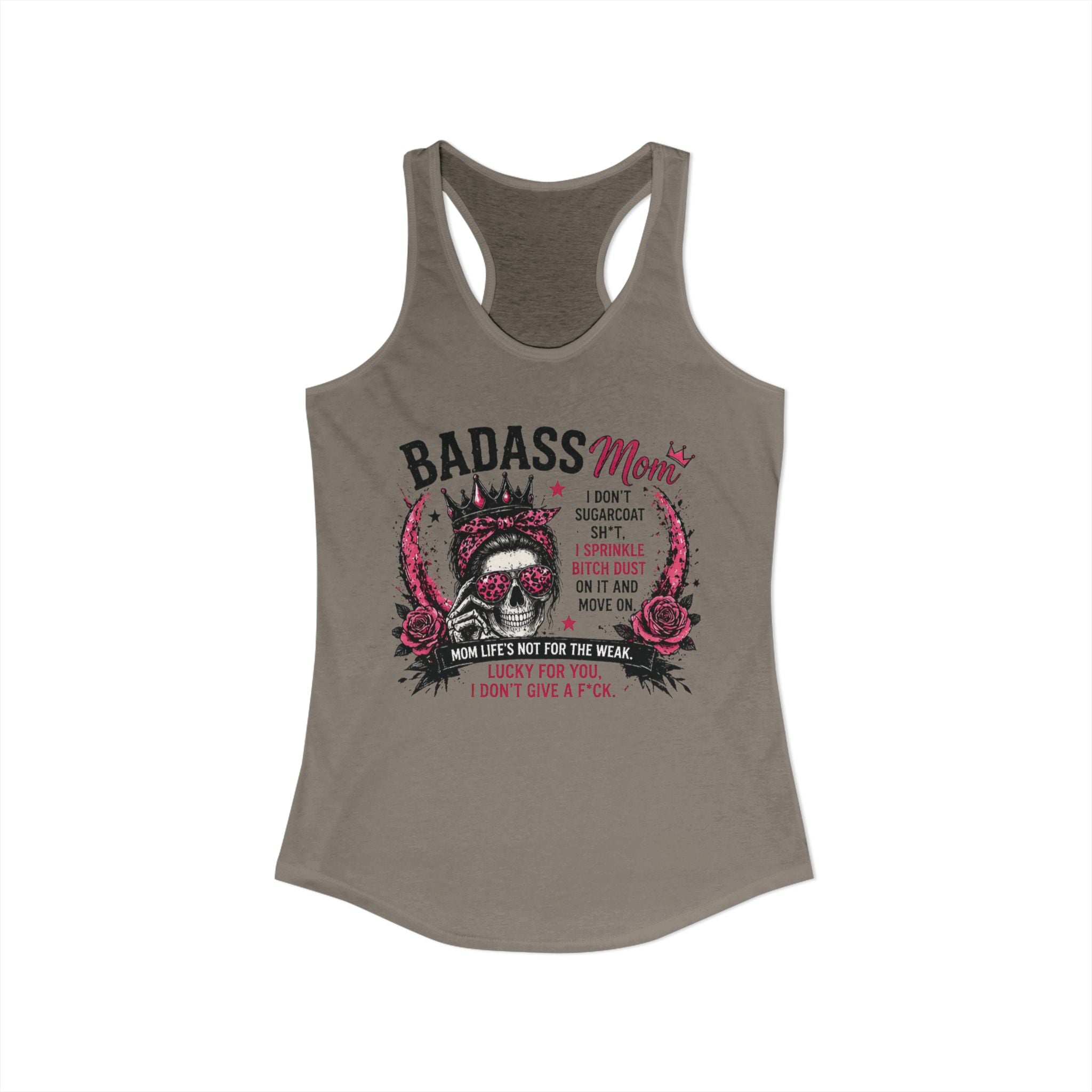 Badass mom Racerback Tank