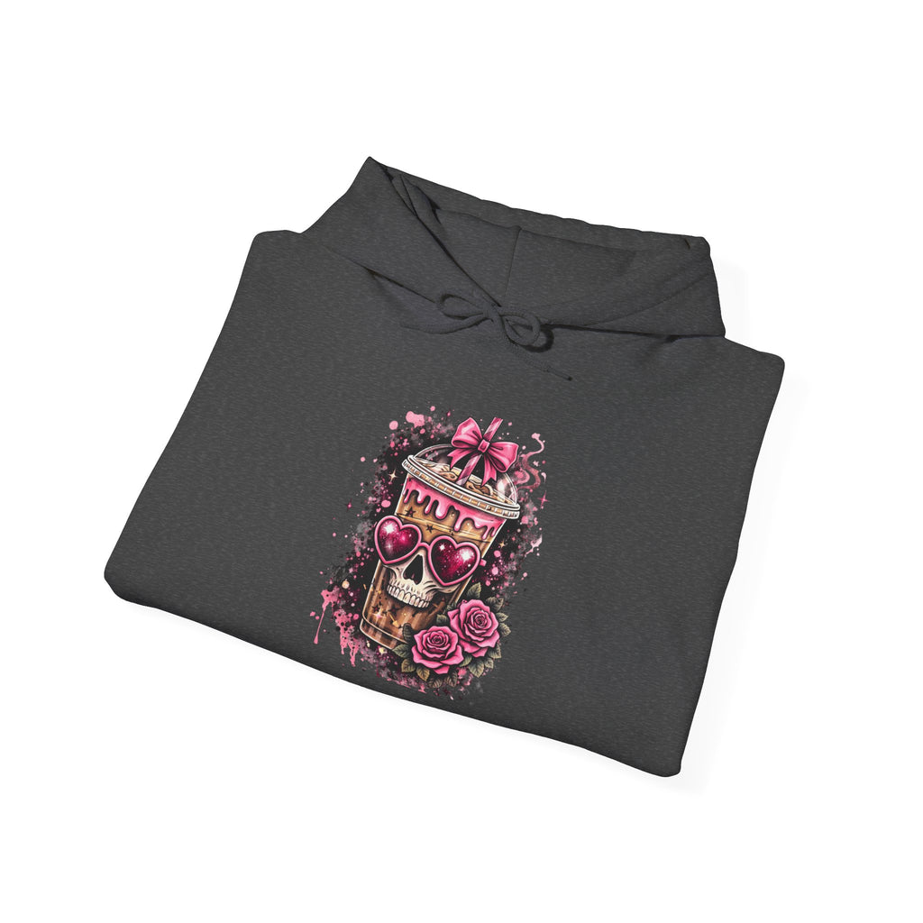 Skull & Roses Pink Sunglasses Hoodie – Retro Day of the Dead Sweatshirt