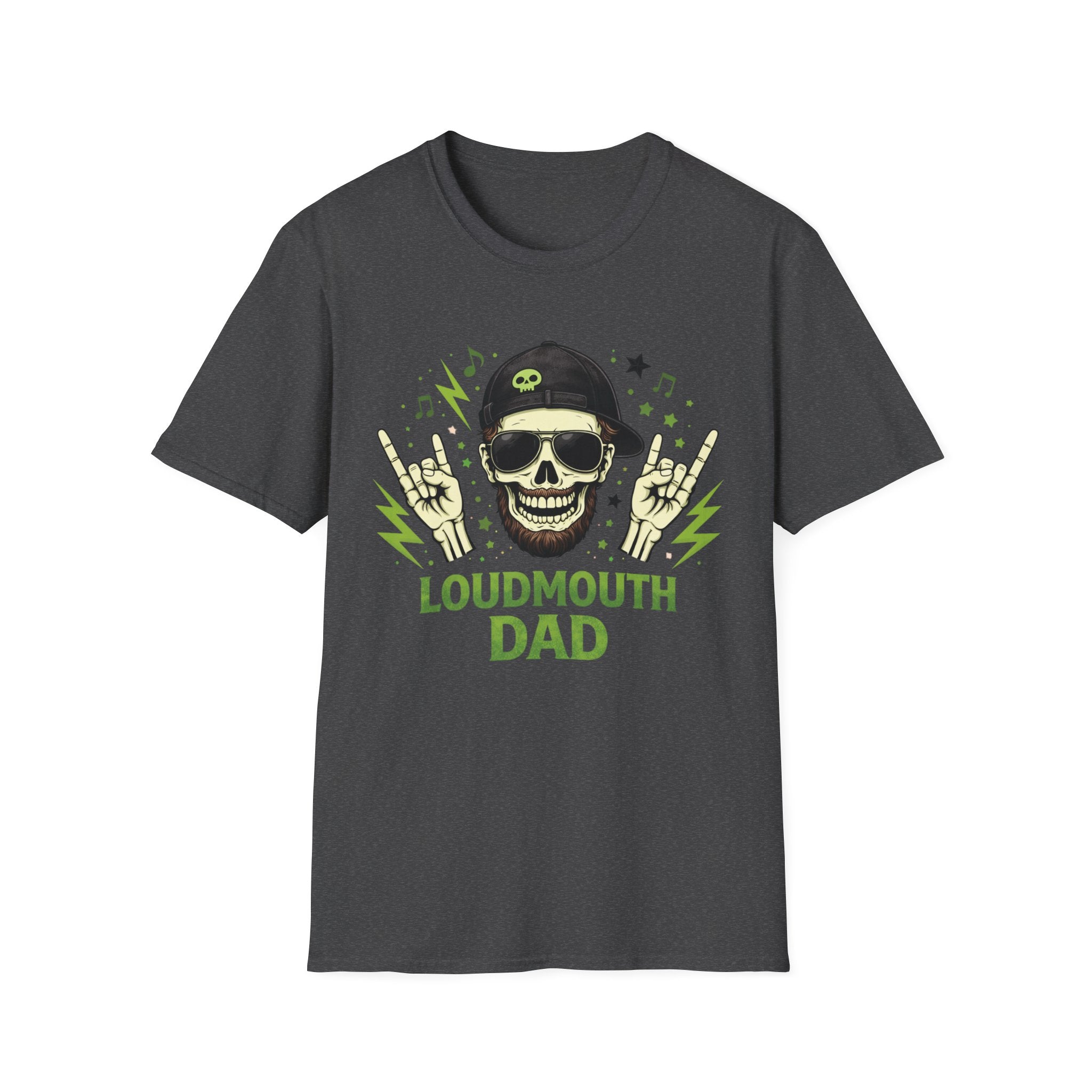 Loudmouth Dad Skull Rock T-Shirt — Funny Father's Day Graphic Tee