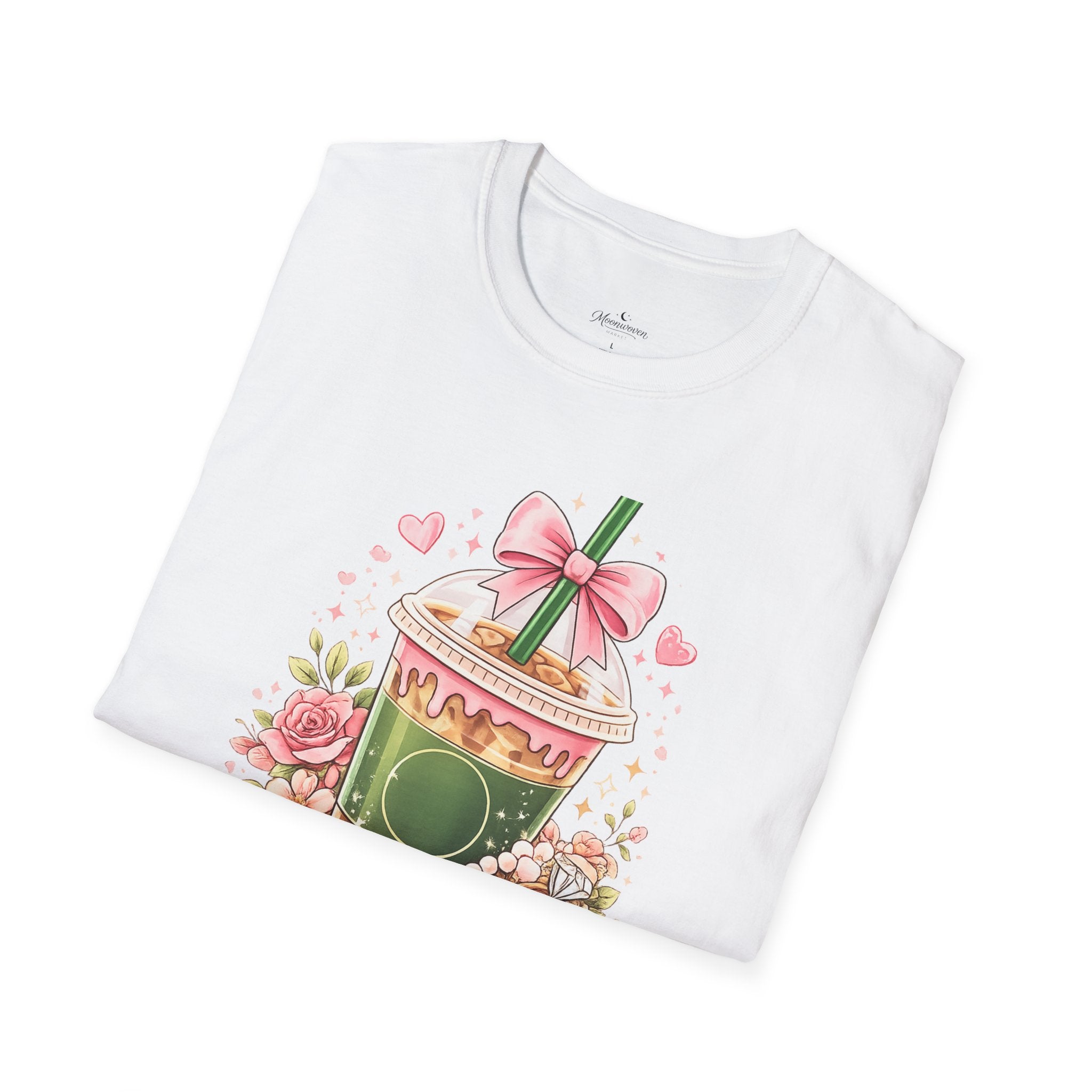 Basic Girl Energy T-Shirt – Floral Bubble Tea Graphic Tee