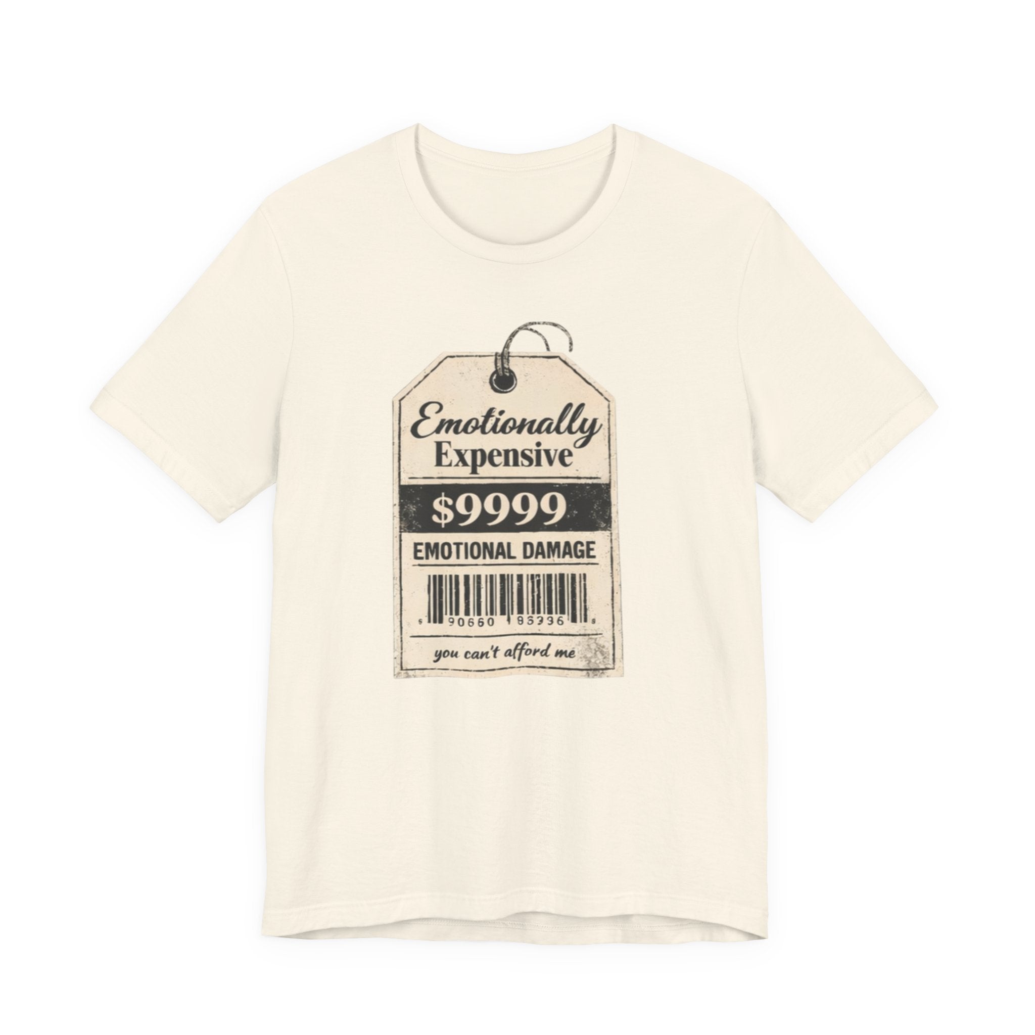 Emotionally Expensive Tee – "9999 Emotional Damage" Vintage Price Tag T-Shirt