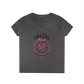 Amazing Mom V-Neck Tee — "Amazing Mom" Heart Graphic Mother's Day Shirt