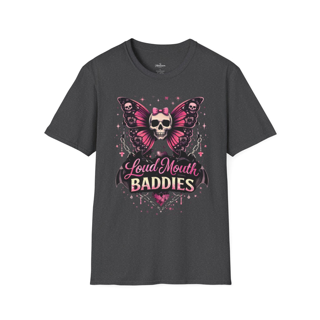 Loud Mouth Baddies Skull Butterfly T-Shirt