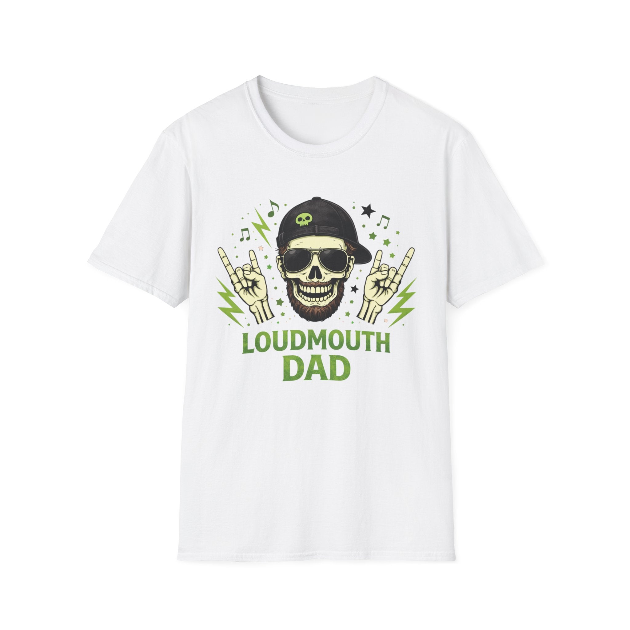 Loudmouth Dad Skull Rock T-Shirt — Funny Father's Day Graphic Tee