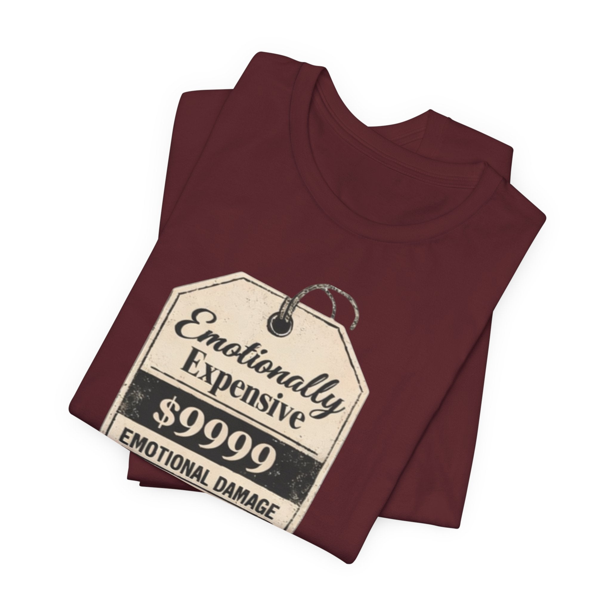 Emotionally Expensive Tee – "9999 Emotional Damage" Vintage Price Tag T-Shirt